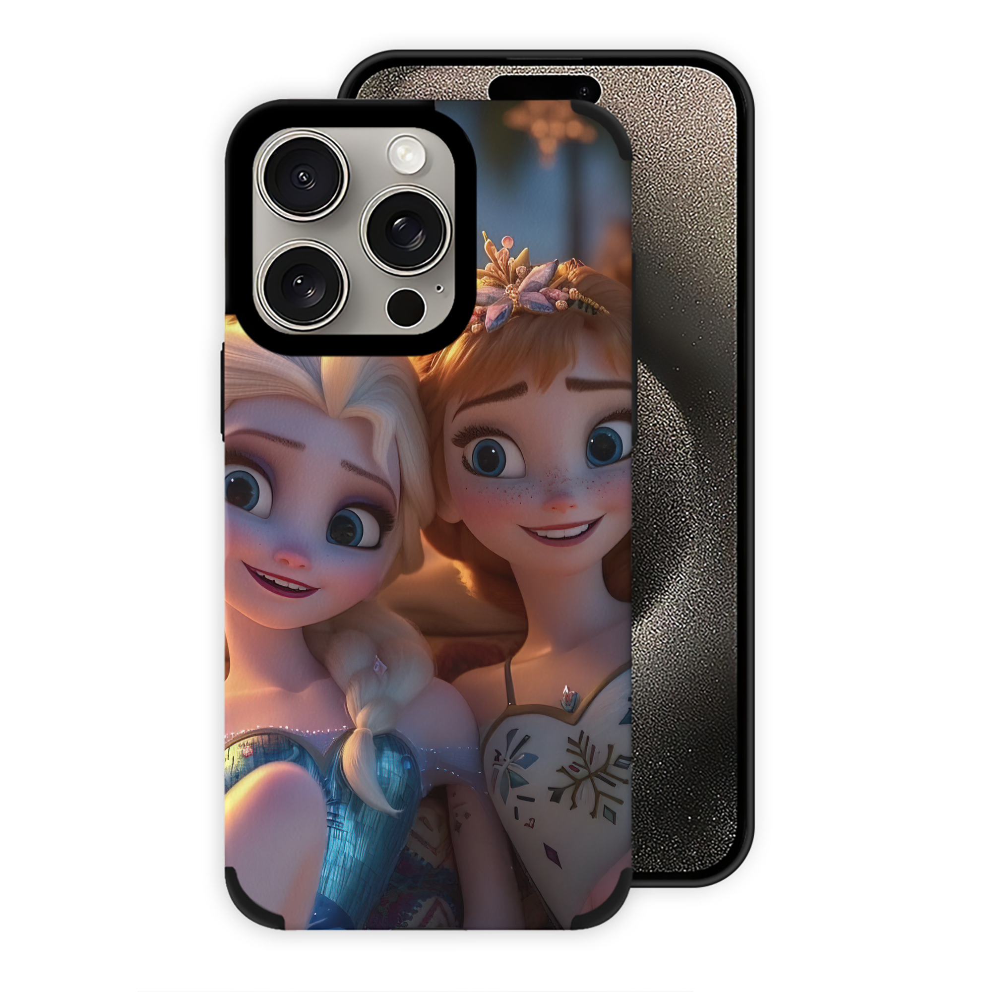 （画像用） アナと雪の女王 アンナ エルサ Frozen Anna Elsa 【iPhone15ProMax対応】 PUレザー スマホケース 耐衝撃＆黄変防止