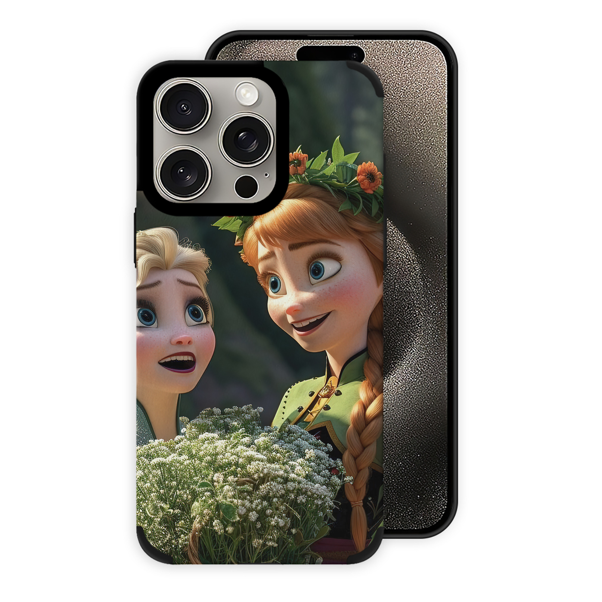 （画像用） アナと雪の女王 アンナ エルサ Frozen Anna Elsa 【iPhone15ProMax対応】 PUレザー スマホケース 耐衝撃＆黄変防止