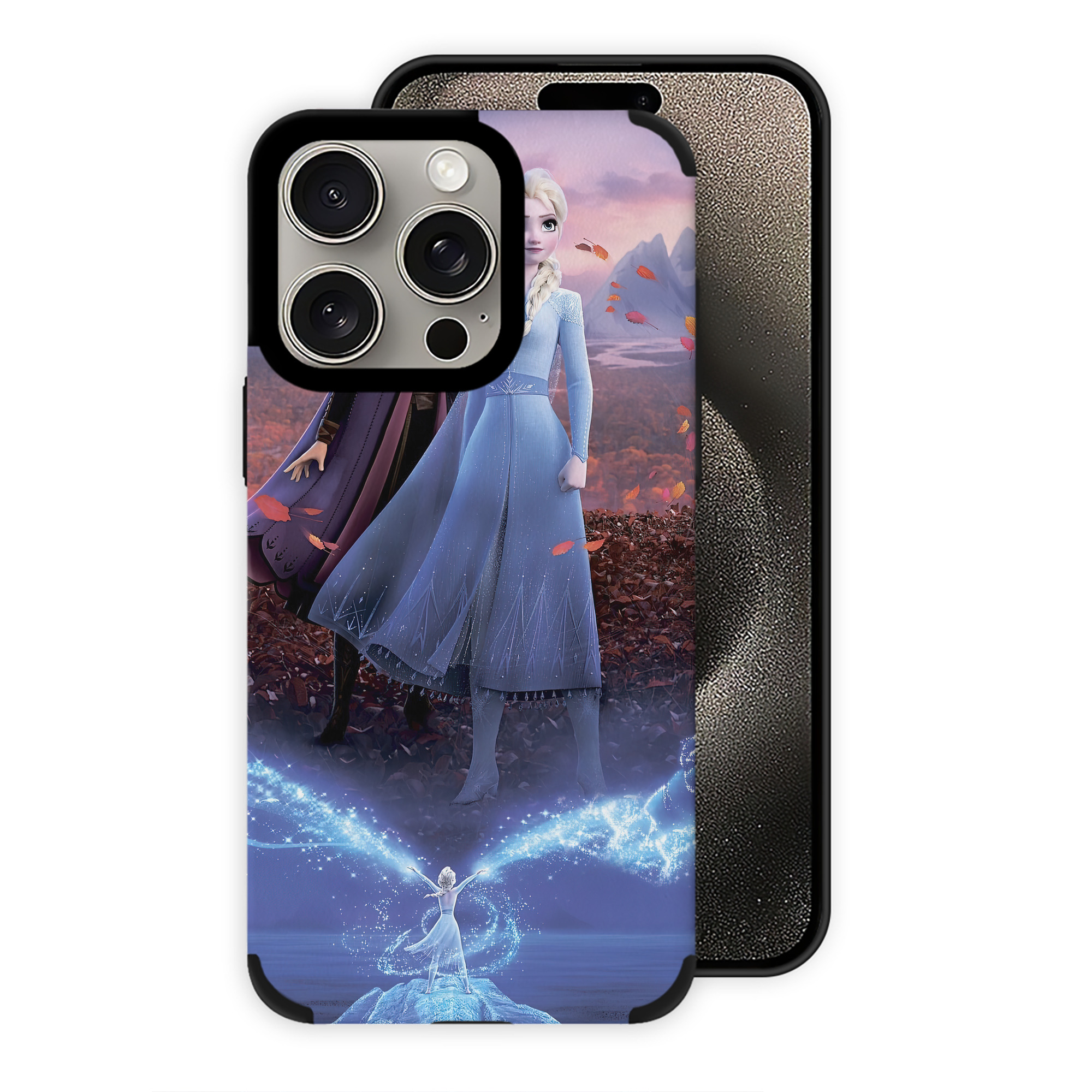 （画像用） アナと雪の女王 アンナ エルサ Frozen Anna Elsa 【iPhone15ProMax対応】 PUレザー スマホケース 耐衝撃＆黄変防止