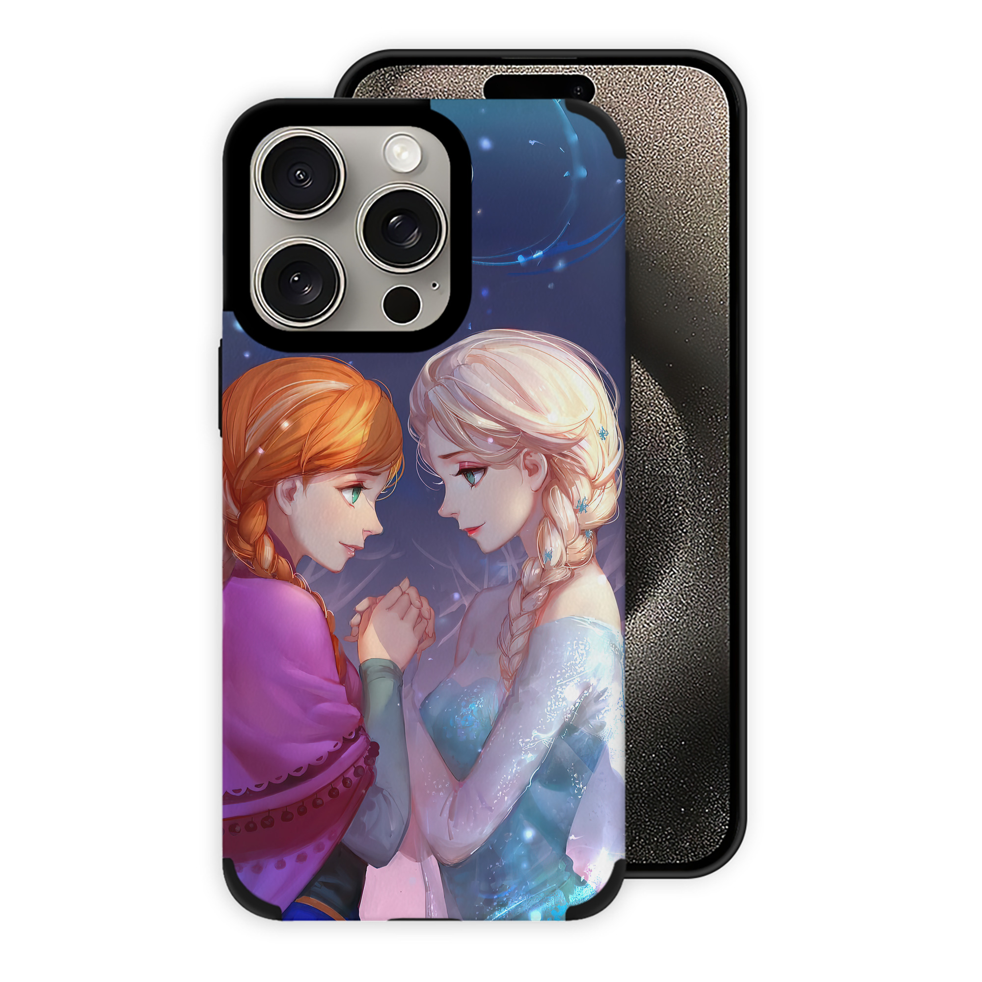 （画像用） アナと雪の女王 アンナ エルサ Frozen Anna Elsa 【iPhone15ProMax対応】 PUレザー スマホケース 耐衝撃＆黄変防止