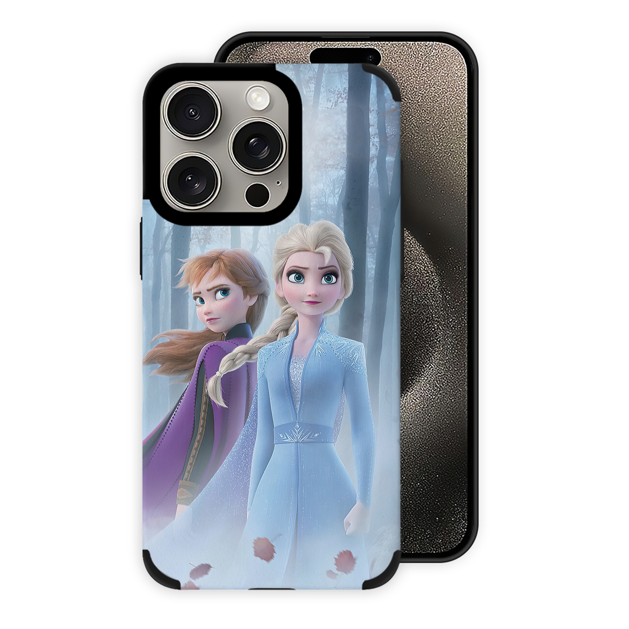 （画像用） アナと雪の女王 アンナ エルサ Frozen Anna Elsa 【iPhone15ProMax対応】 PUレザー スマホケース 耐衝撃＆黄変防止