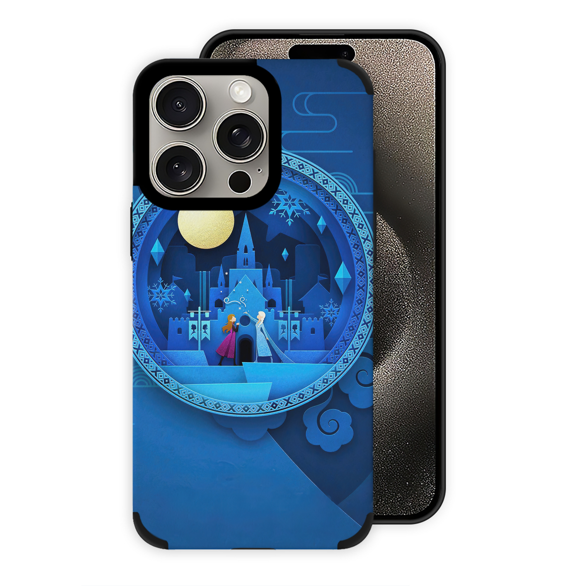（画像用） アナと雪の女王 アンナ エルサ Frozen Anna Elsa 【iPhone15ProMax対応】 PUレザー スマホケース 耐衝撃＆黄変防止