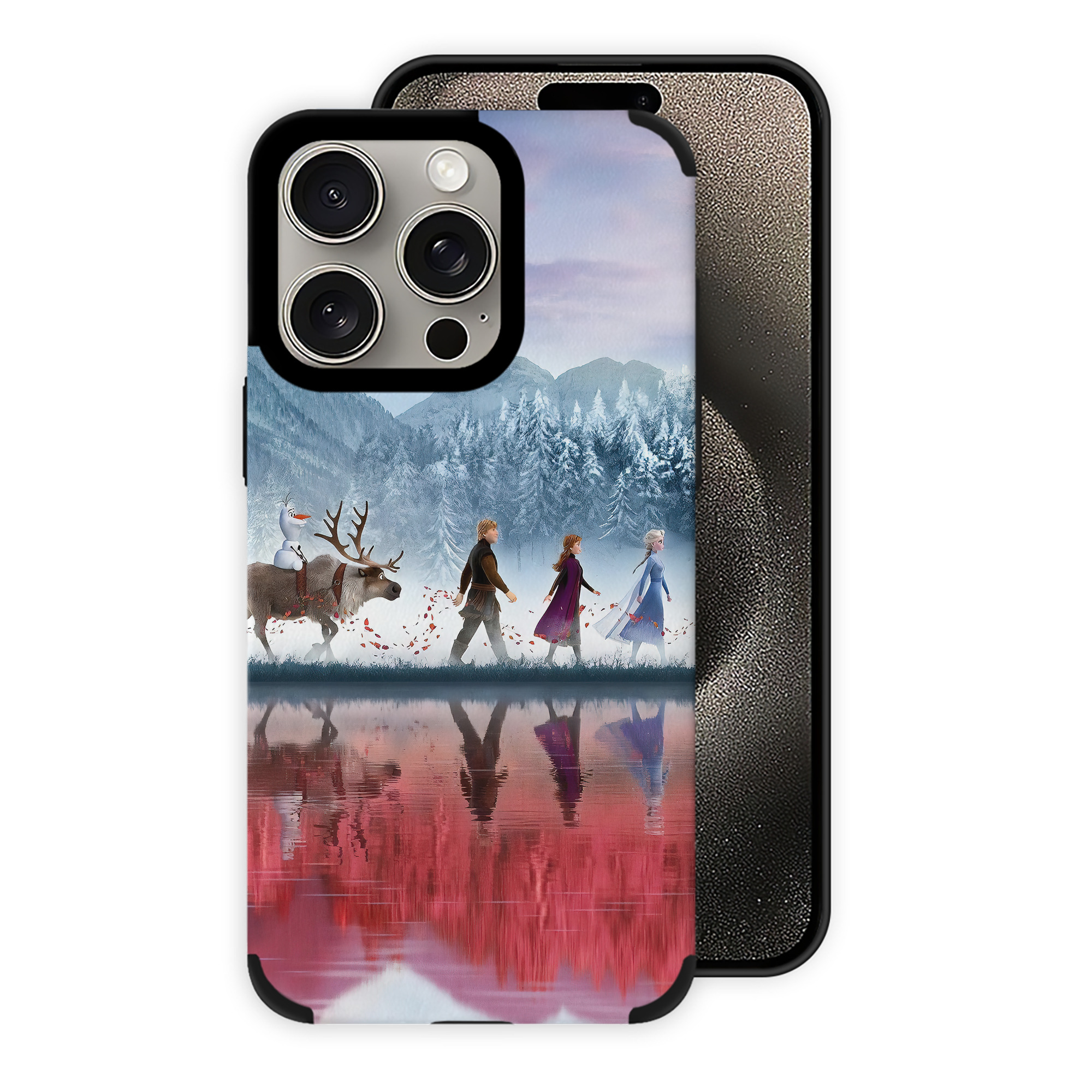 （画像用） アナと雪の女王 アンナ エルサ Frozen Anna Elsa 【iPhone15ProMax対応】 PUレザー スマホケース 耐衝撃＆黄変防止
