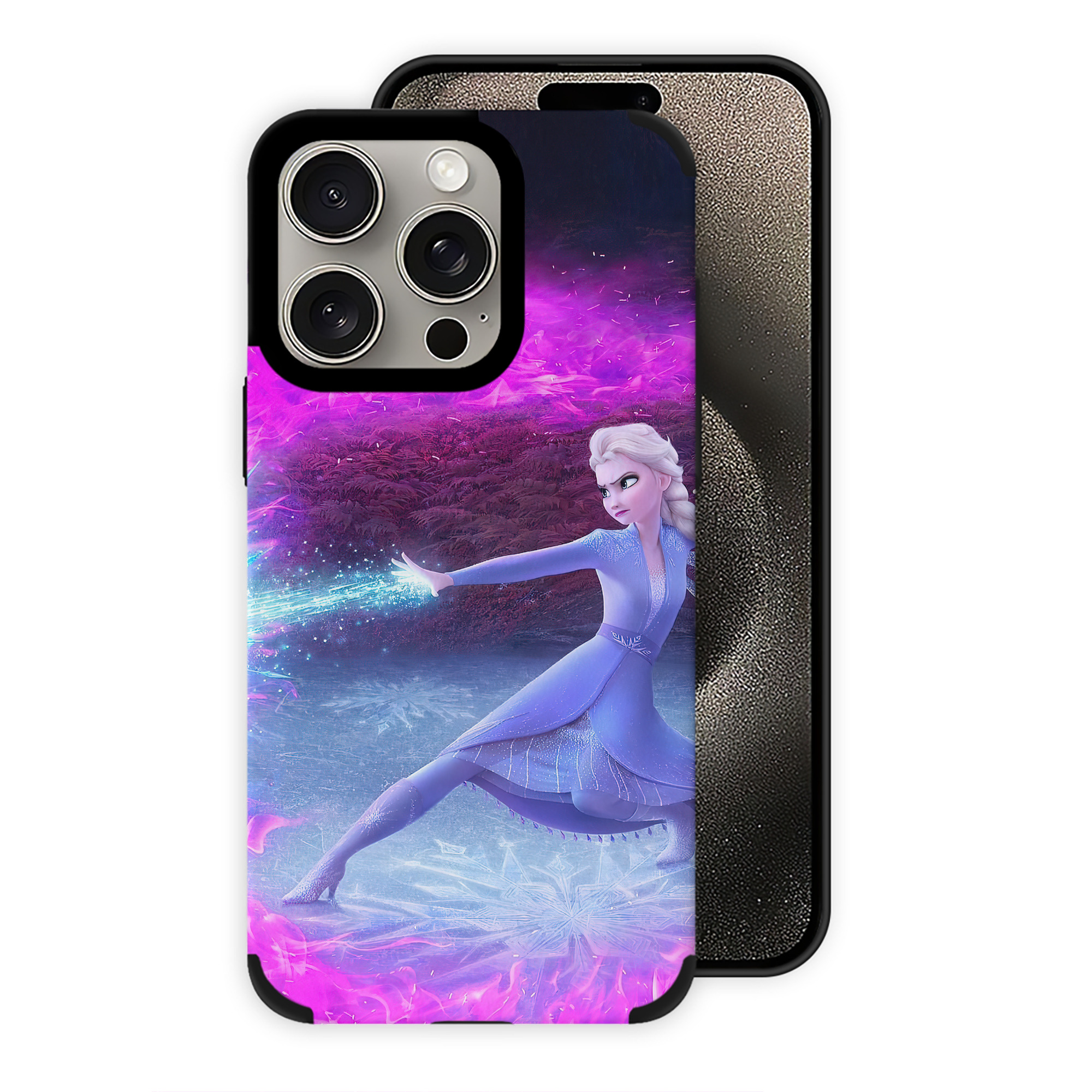（画像用） アナと雪の女王 アンナ エルサ Frozen Anna Elsa 【iPhone15ProMax対応】 PUレザー スマホケース 耐衝撃＆黄変防止