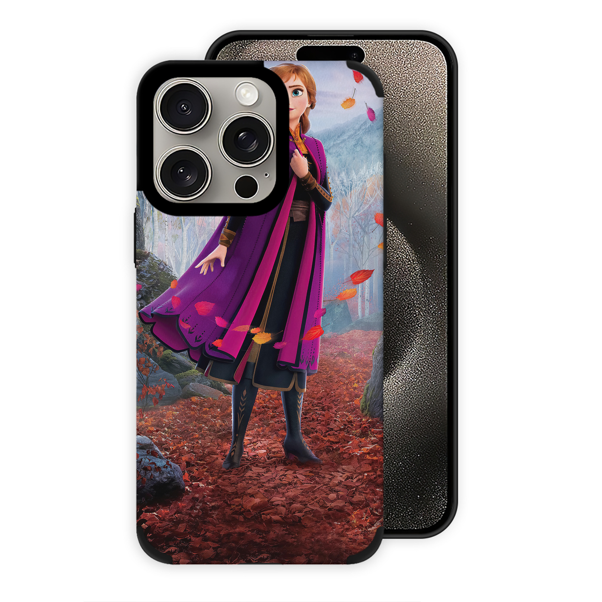 （画像用） アナと雪の女王 アンナ エルサ Frozen Anna Elsa 【iPhone15ProMax対応】 PUレザー スマホケース 耐衝撃＆黄変防止
