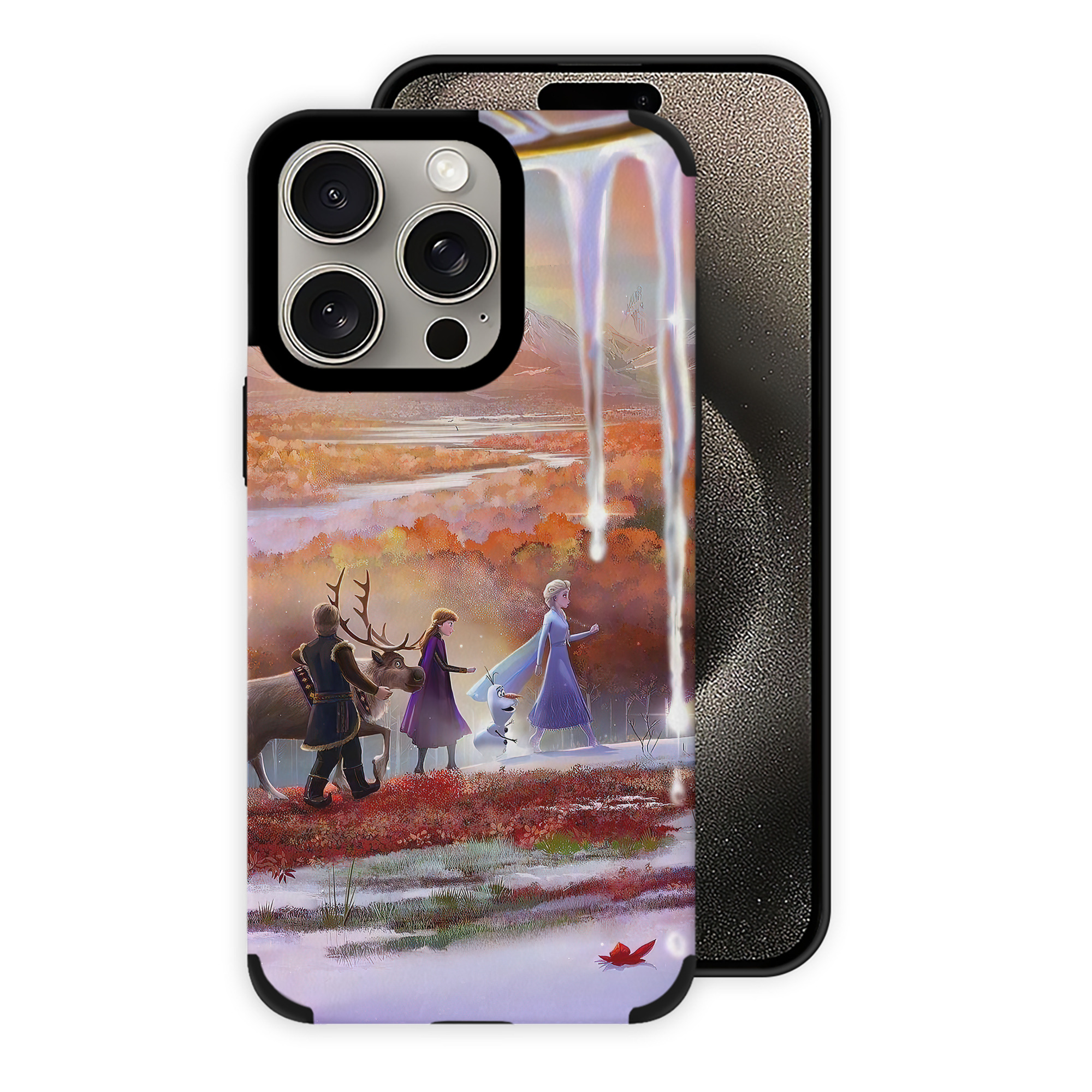 （画像用） アナと雪の女王 アンナ エルサ Frozen Anna Elsa 【iPhone15ProMax対応】 PUレザー スマホケース 耐衝撃＆黄変防止