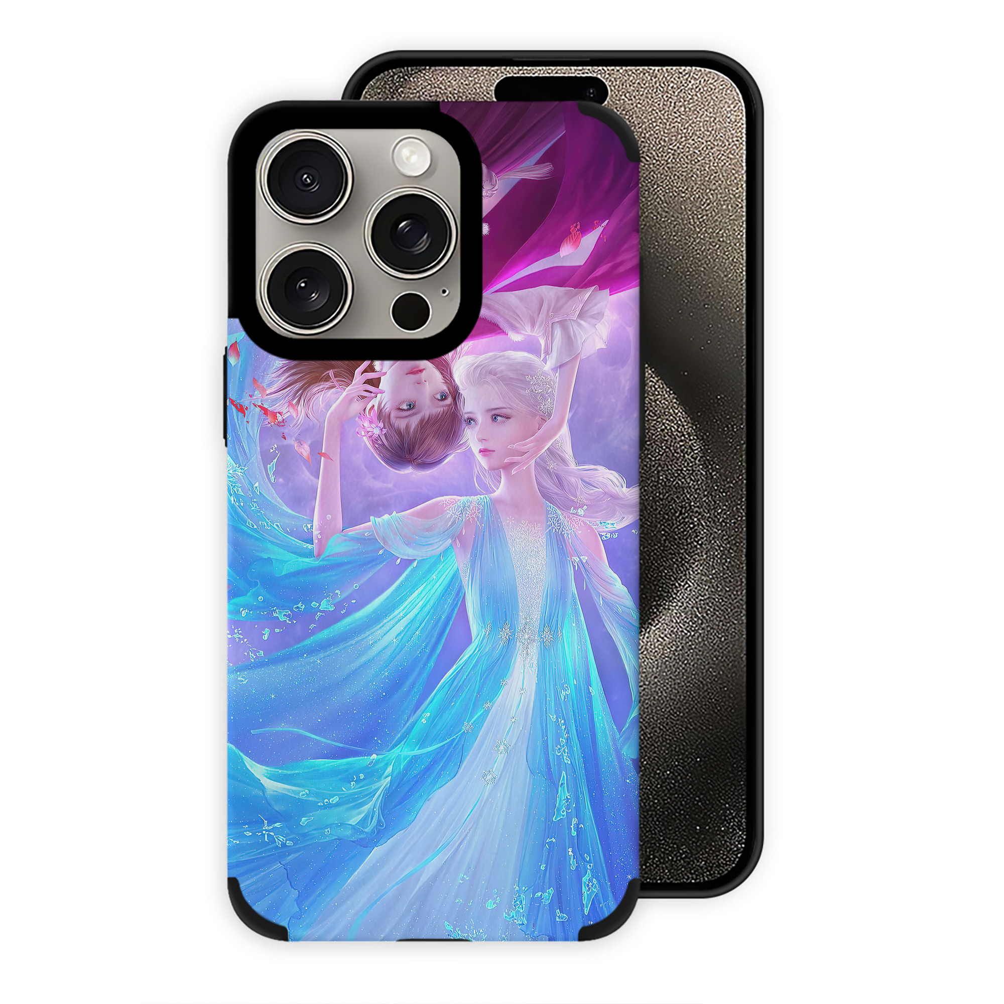 （画像用） アナと雪の女王 アンナ エルサ Frozen Anna Elsa 【iPhone15ProMax対応】 PUレザー スマホケース 耐衝撃＆黄変防止
