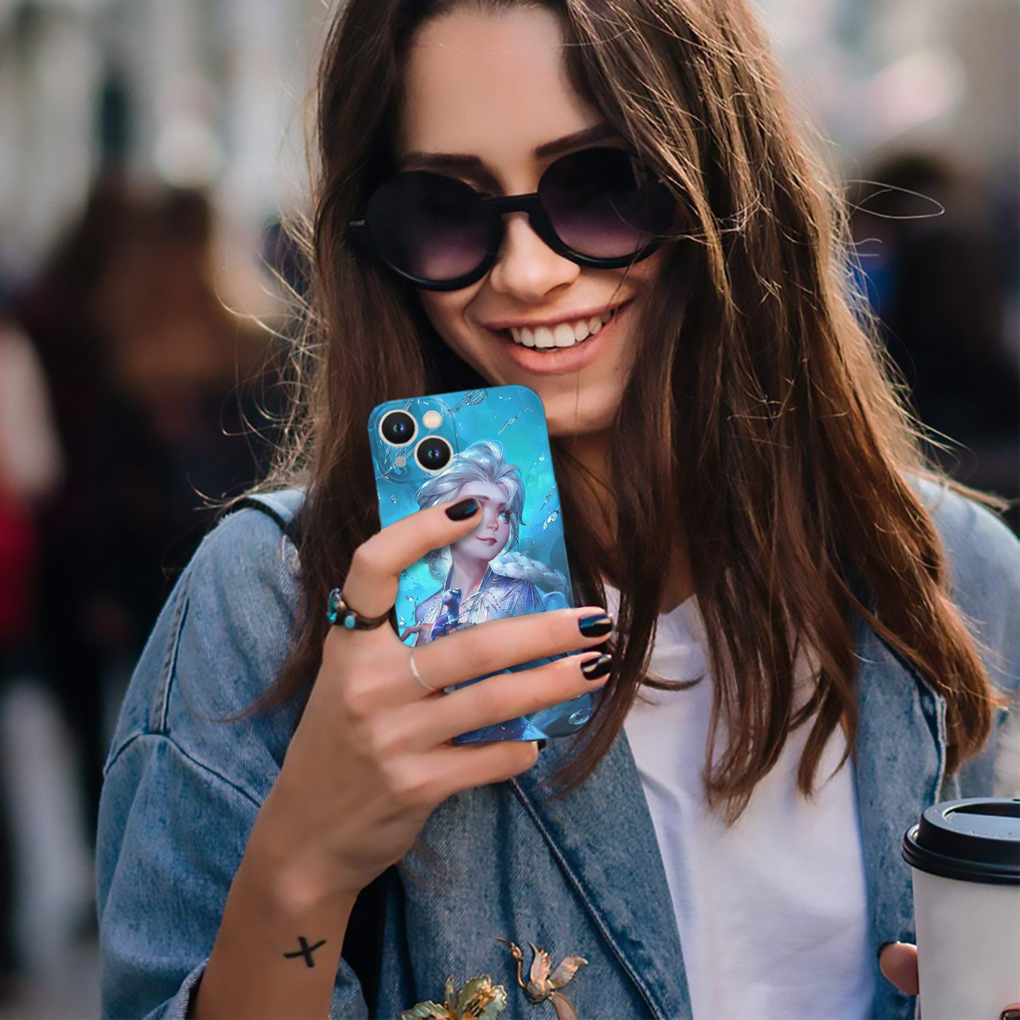 （画像用） アナと雪の女王 アンナ エルサ Frozen Anna Elsa 【iPhone 14シリーズ対応】ハードケース