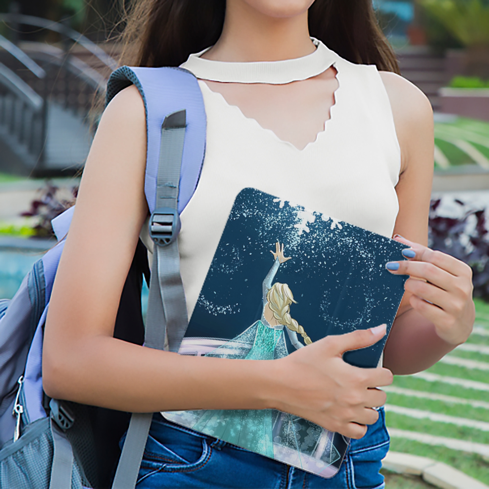 アナと雪の女王 アンナ エルサ Frozen Anna Elsa IPad ケース ペン収納付き 三つ折りスタンド PUレザー×シリコン 対応機種9.5/10.5/10.9インチ