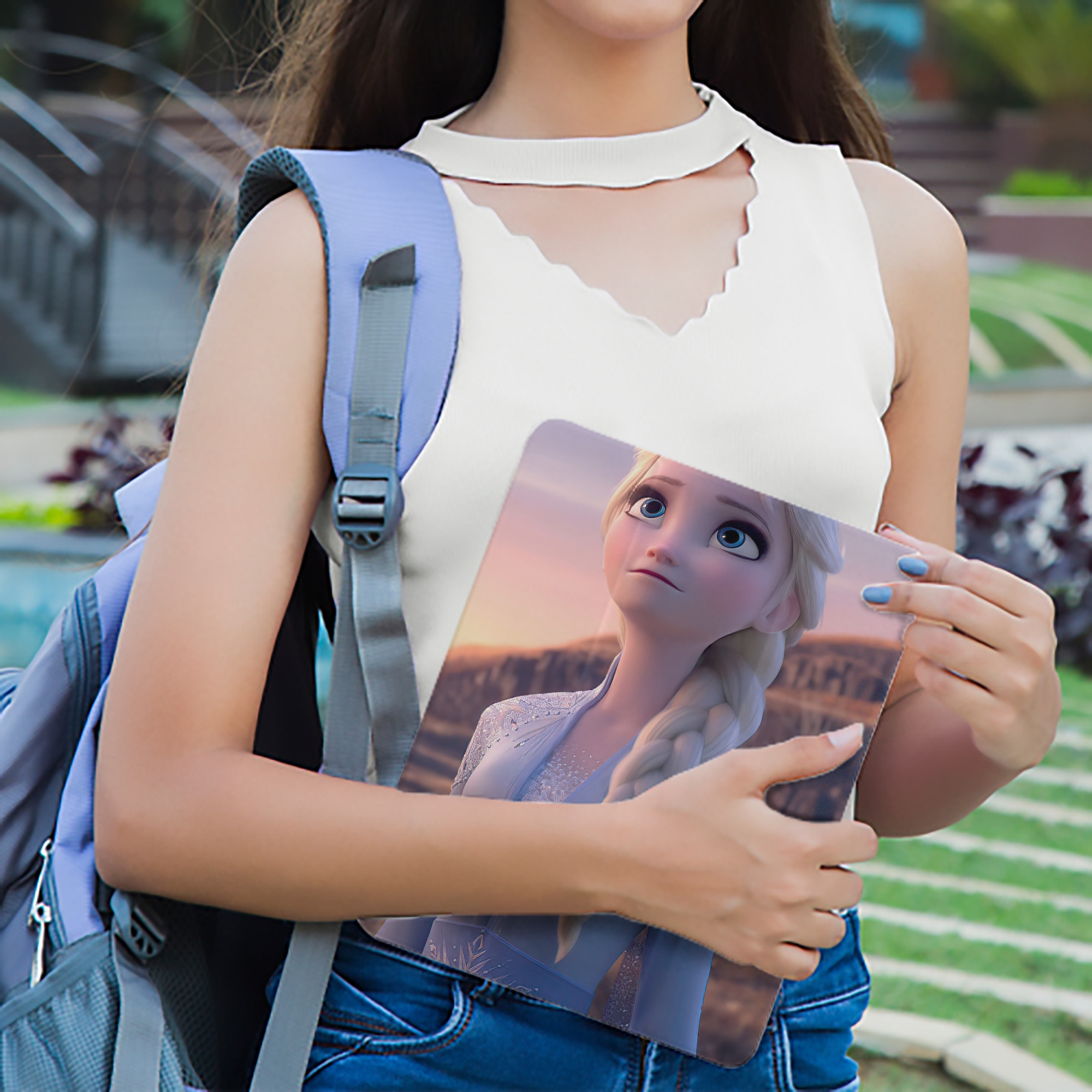 アナと雪の女王 アンナ エルサ Frozen Anna Elsa IPad ケース ペン収納付き 三つ折りスタンド PUレザー×シリコン 対応機種9.5/10.5/10.9インチ