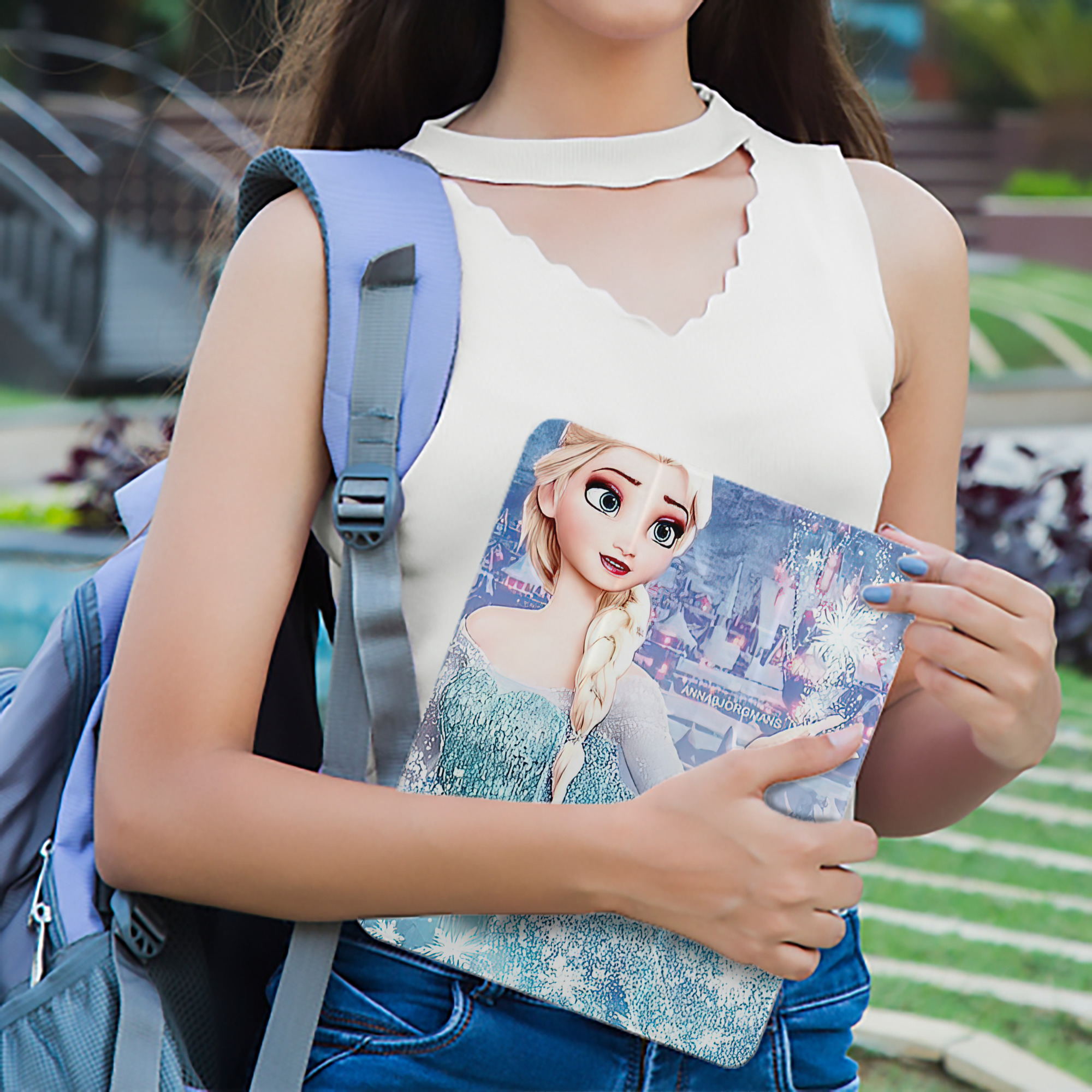 アナと雪の女王 アンナ エルサ Frozen Anna Elsa IPad ケース ペン収納付き 三つ折りスタンド PUレザー×シリコン 対応機種9.5/10.5/10.9インチ