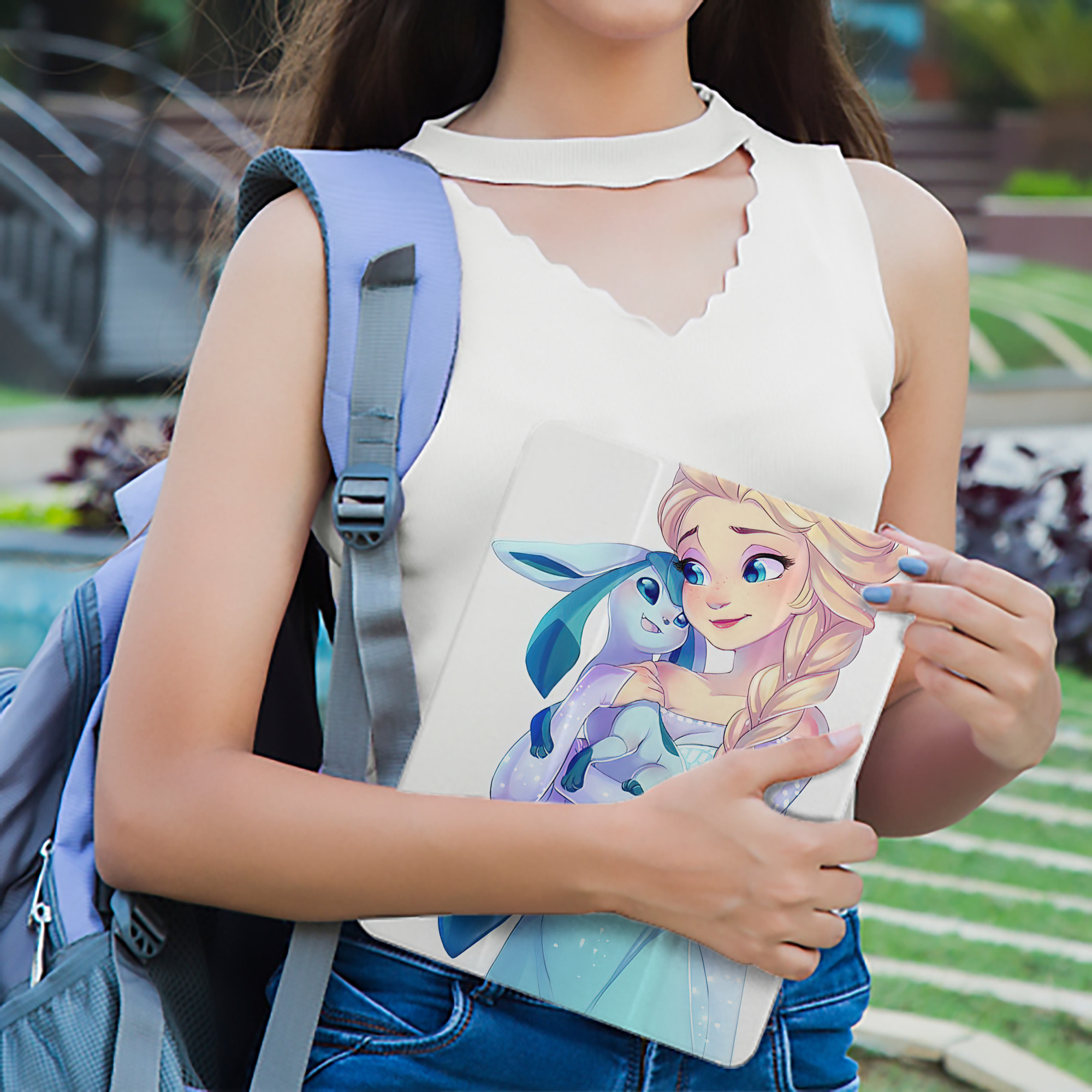 アナと雪の女王 アンナ エルサ Frozen Anna Elsa IPad ケース ペン収納付き 三つ折りスタンド PUレザー×シリコン 対応機種9.5/10.5/10.9インチ