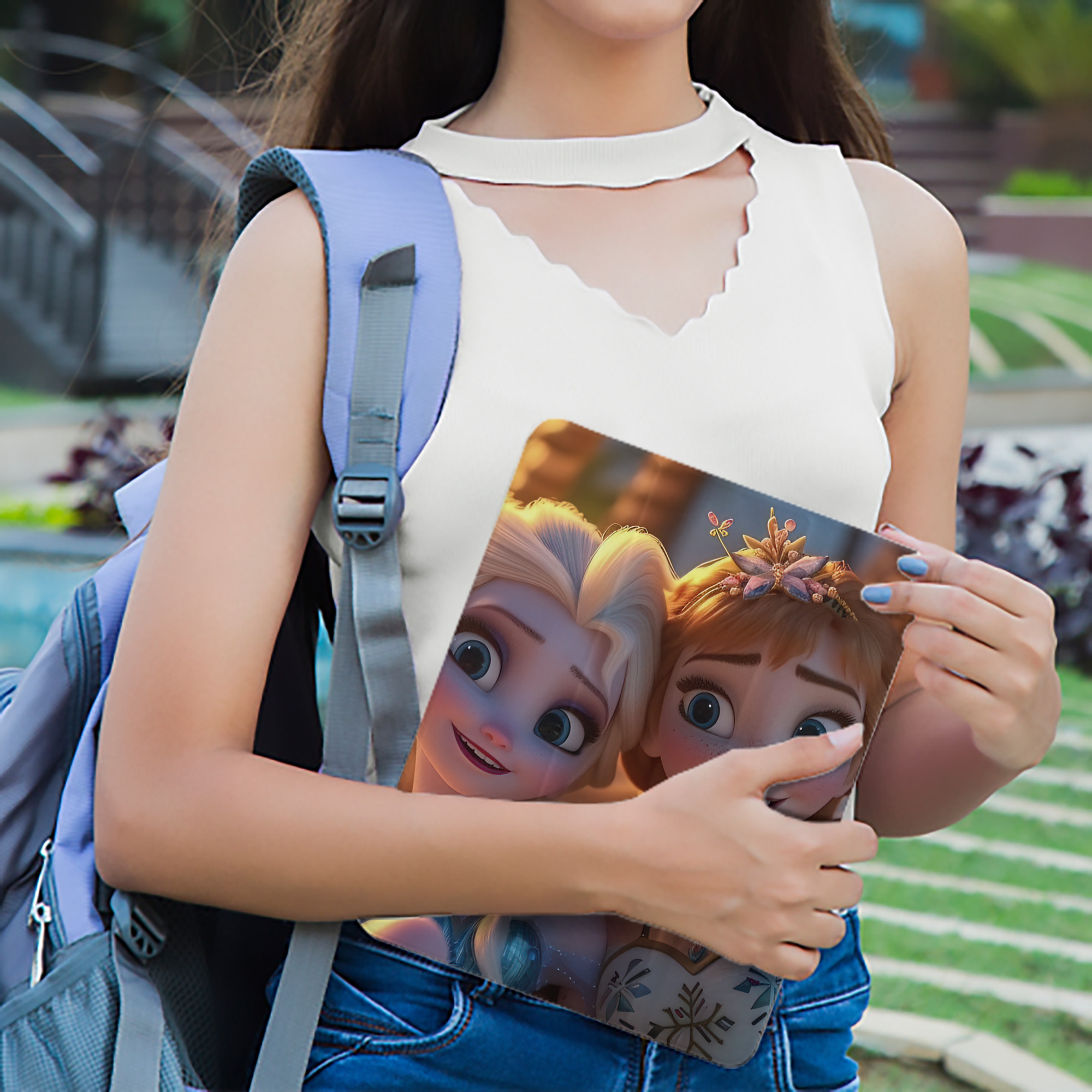 アナと雪の女王 アンナ エルサ Frozen Anna Elsa IPad ケース ペン収納付き 三つ折りスタンド PUレザー×シリコン 対応機種9.5/10.5/10.9インチ