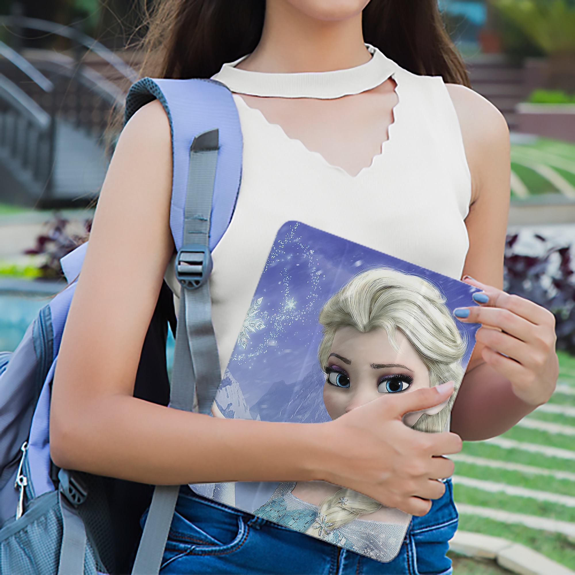 アナと雪の女王 アンナ エルサ Frozen Anna Elsa IPad ケース ペン収納付き 三つ折りスタンド PUレザー×シリコン 対応機種9.5/10.5/10.9インチ