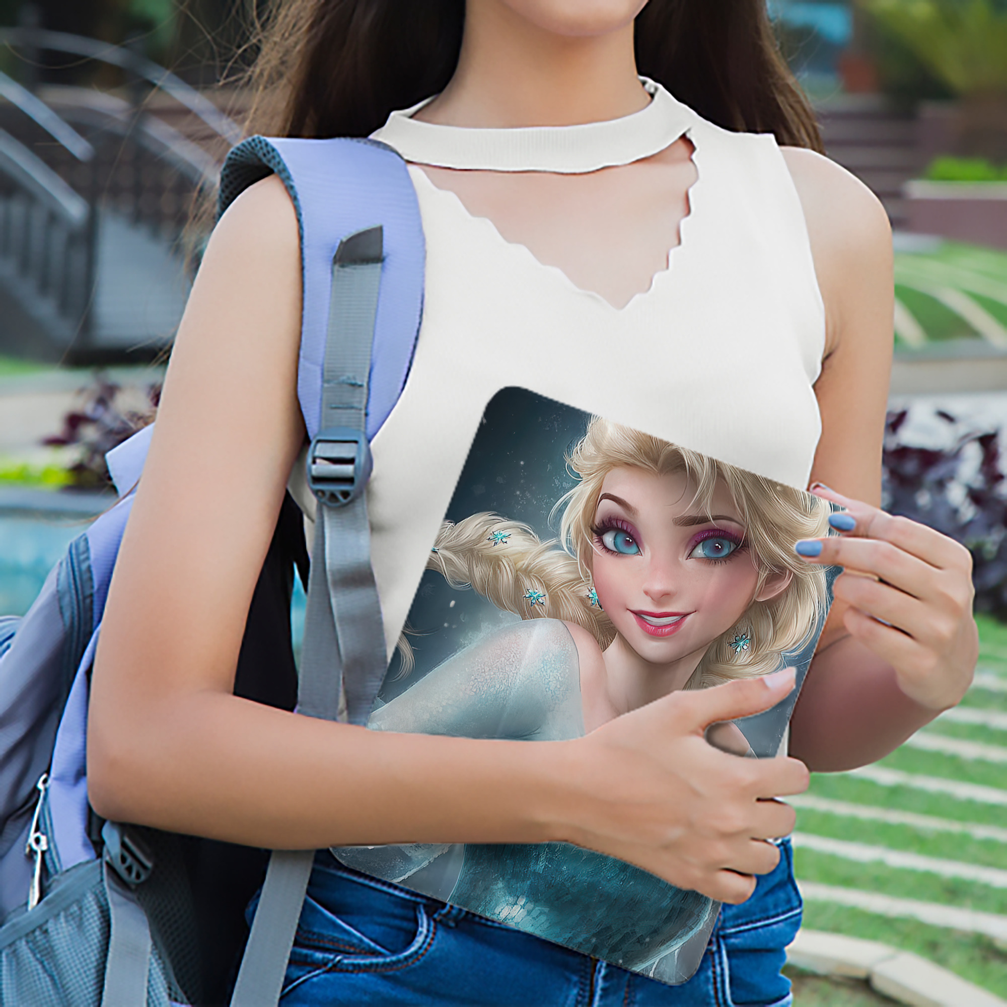 アナと雪の女王 アンナ エルサ Frozen Anna Elsa IPad ケース ペン収納付き 三つ折りスタンド PUレザー×シリコン 対応機種9.5/10.5/10.9インチ