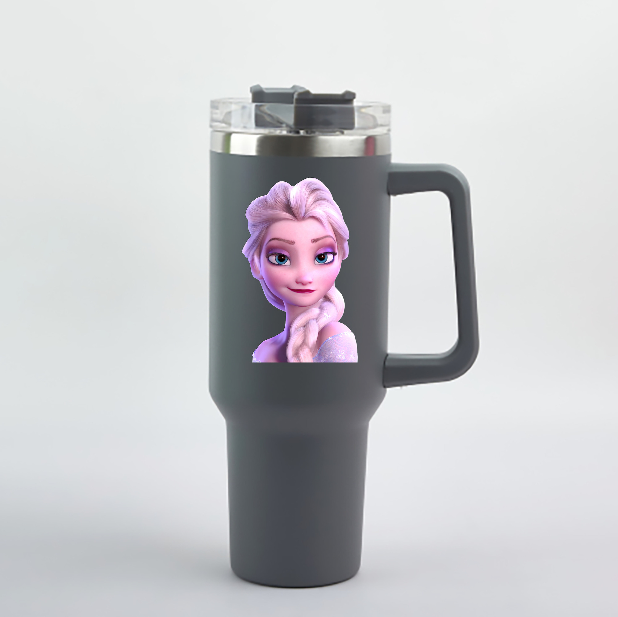（画像用） アナと雪の女王 アンナ エルサ Frozen Anna Elsa 1200mL車用タンブラー - クリスタルステッカー（プラスチックストロー付き）