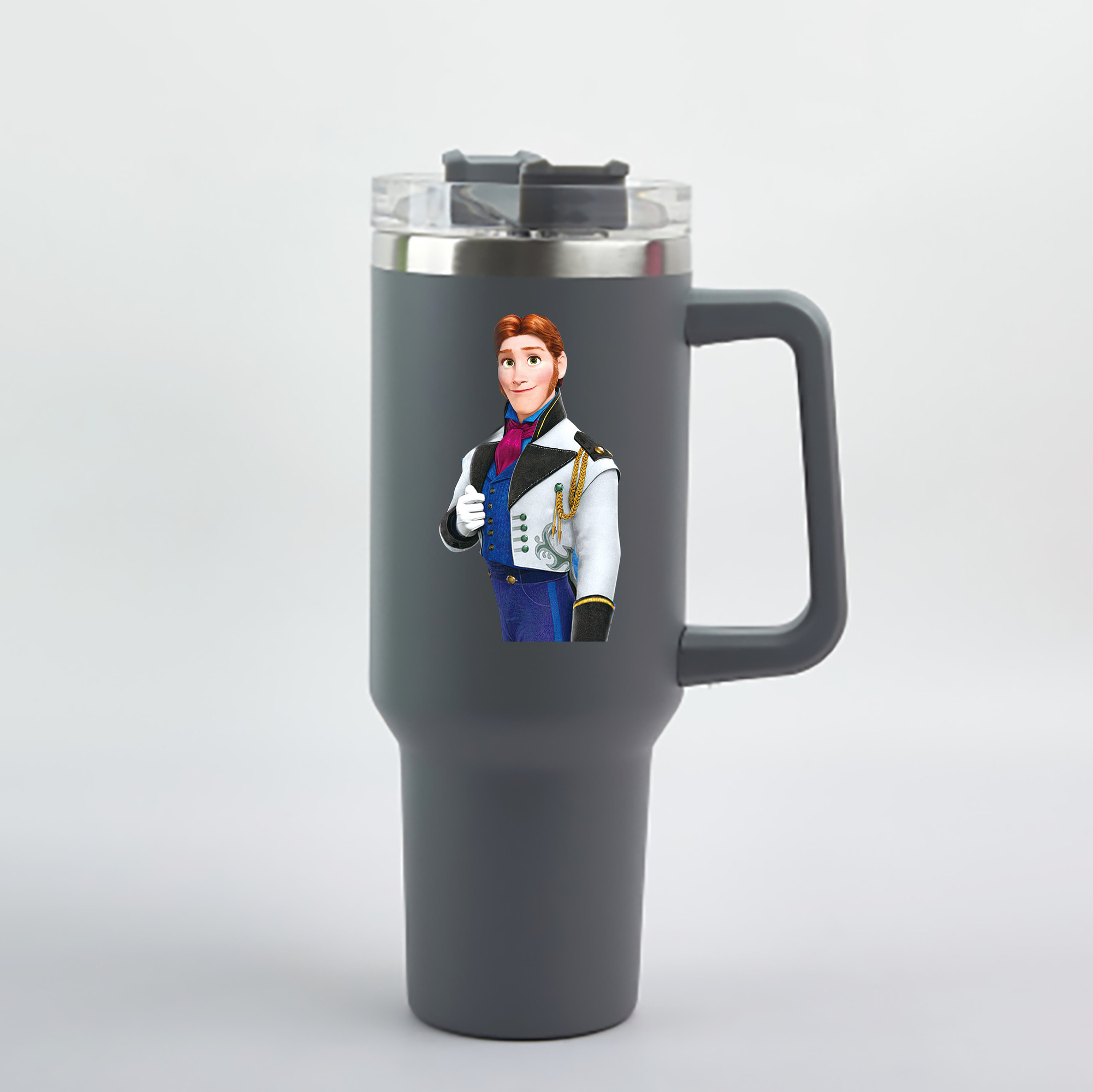 （画像用） アナと雪の女王 アンナ エルサ Frozen Anna Elsa 1200mL車用タンブラー - クリスタルステッカー（プラスチックストロー付き）