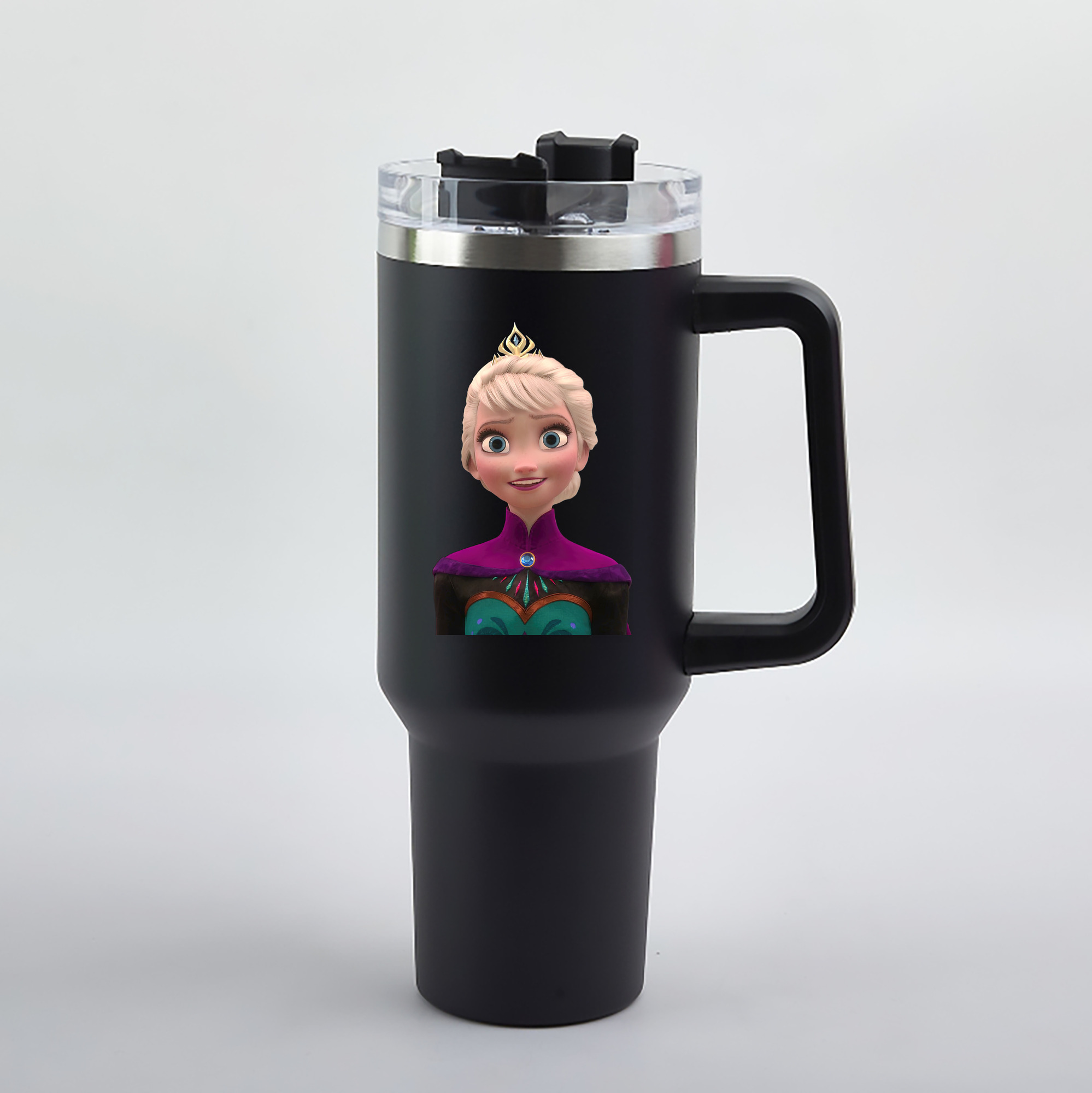 （画像用） アナと雪の女王 アンナ エルサ Frozen Anna Elsa 1200mL車用タンブラー（カラープリント）