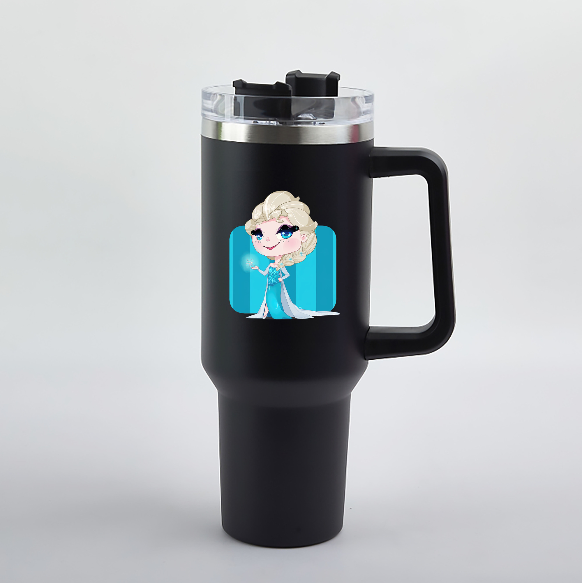 （画像用） アナと雪の女王 アンナ エルサ Frozen Anna Elsa 1200mL車用タンブラー（カラープリント）