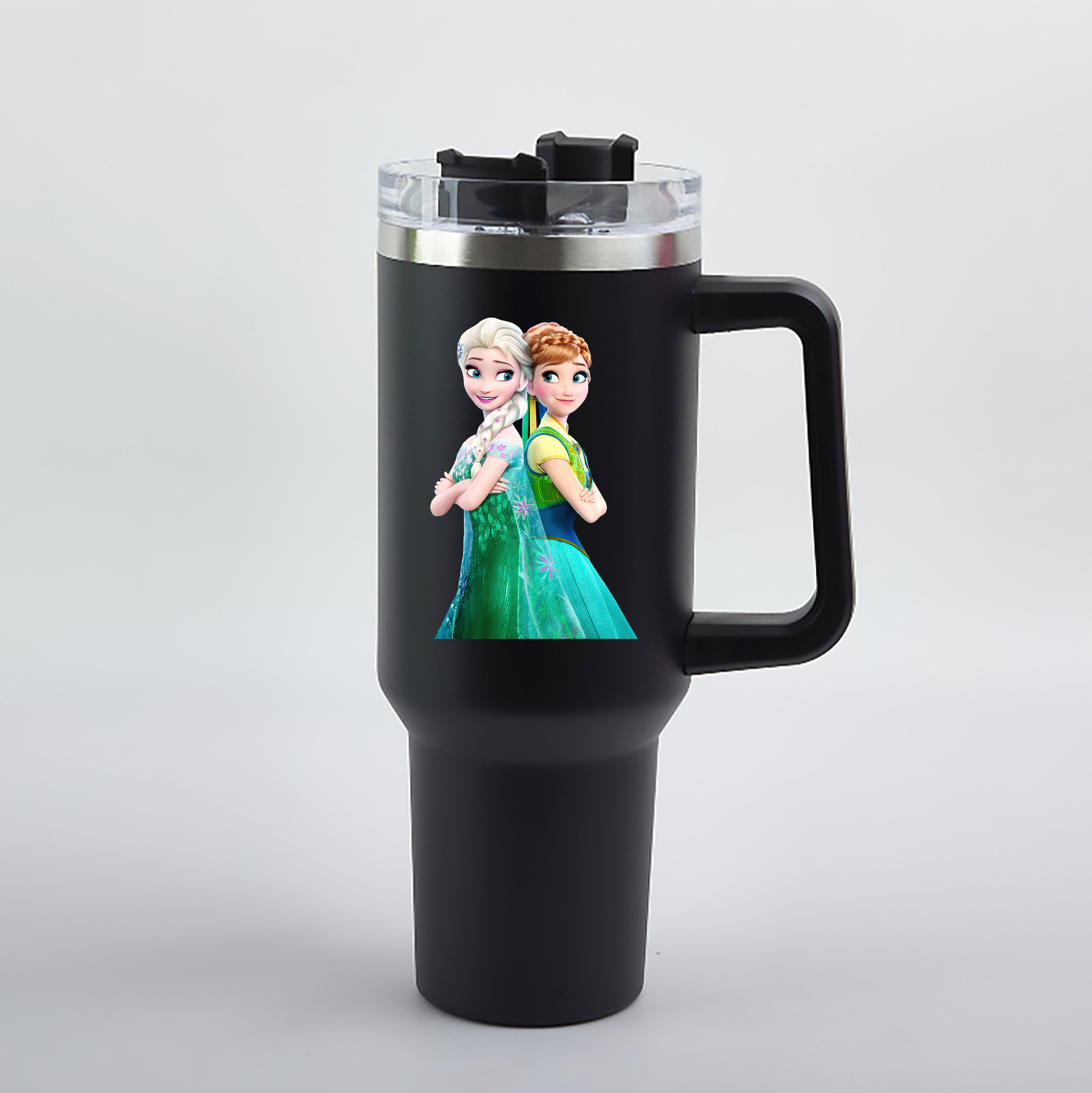 （画像用） アナと雪の女王 アンナ エルサ Frozen Anna Elsa 1200mL車用タンブラー（カラープリント）