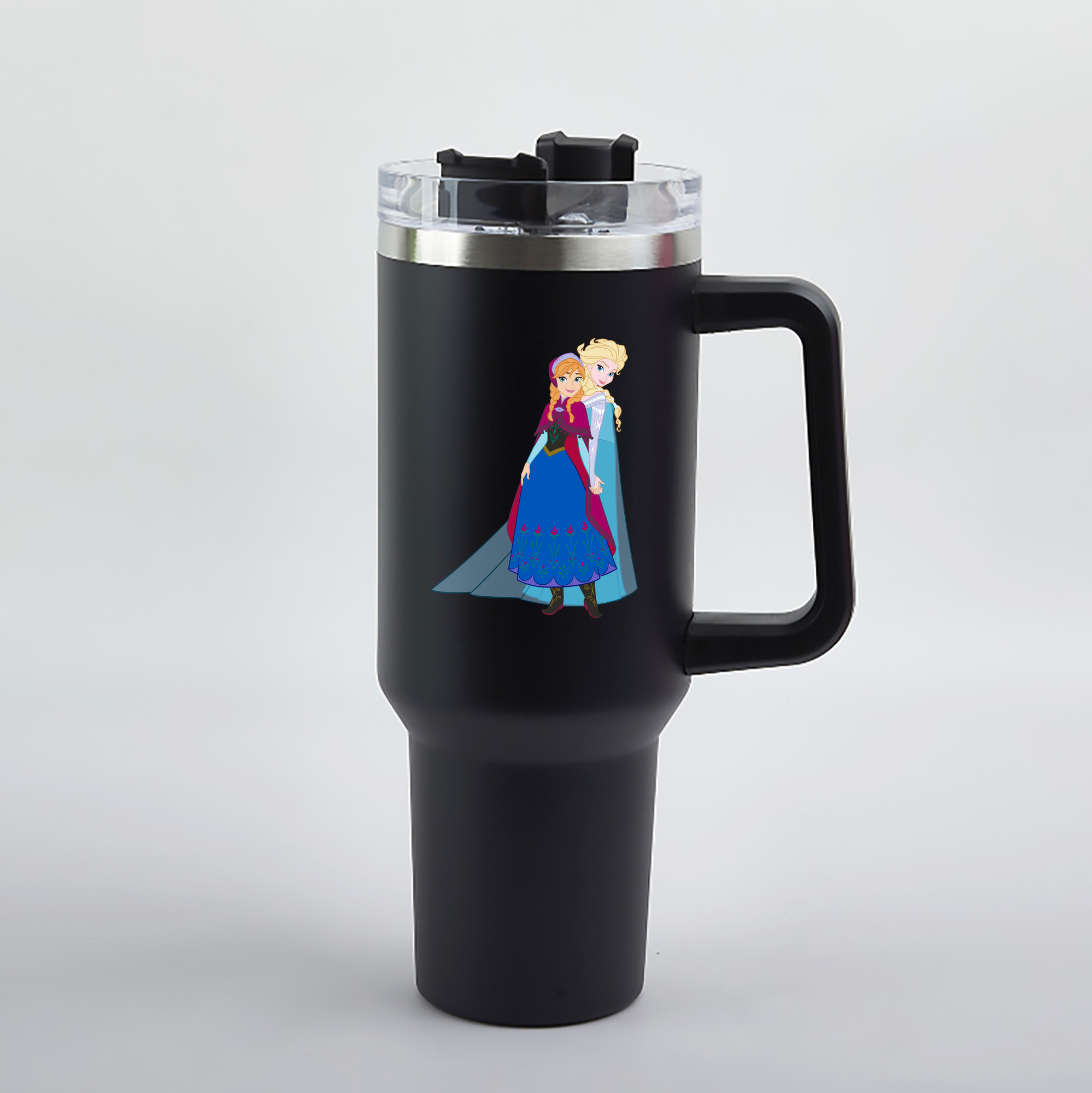（画像用） アナと雪の女王 アンナ エルサ Frozen Anna Elsa 1200mL車用タンブラー（カラープリント）