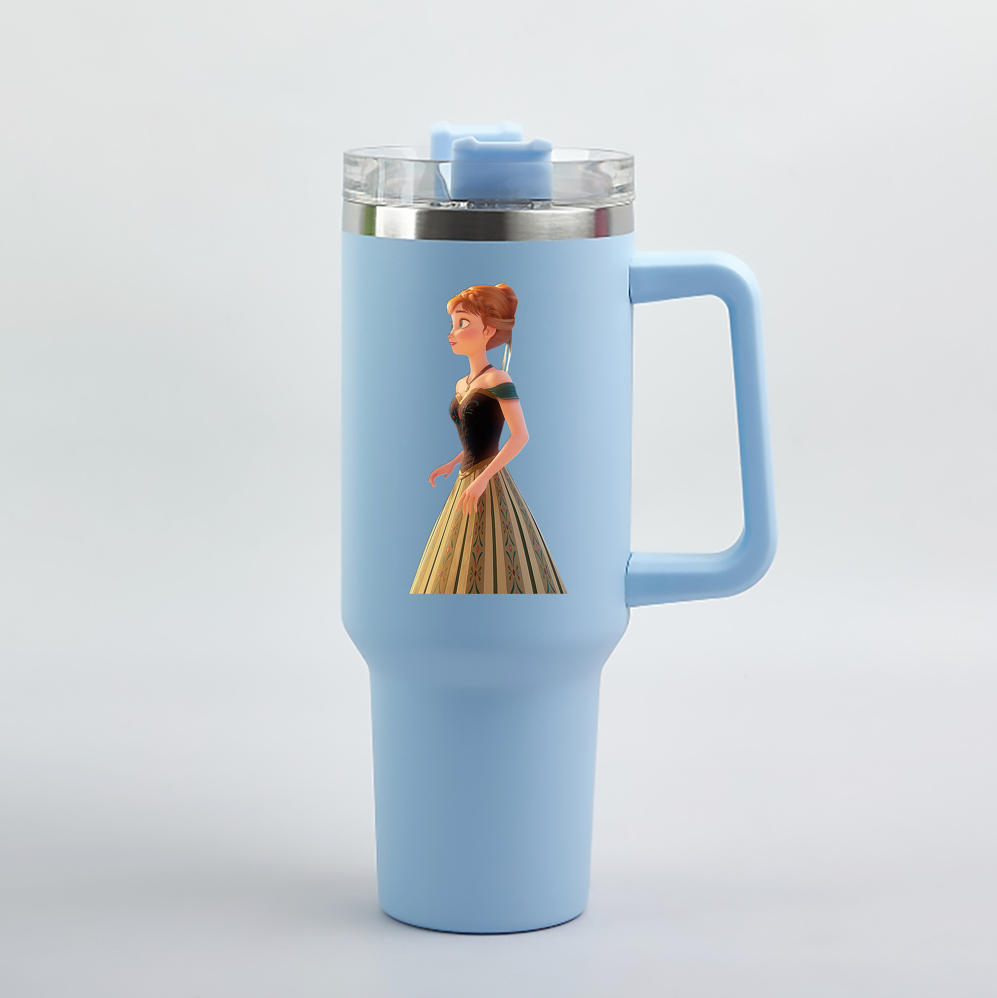 （画像用） アナと雪の女王 アンナ エルサ Frozen Anna Elsa 1200mL車用タンブラー（カラープリント）