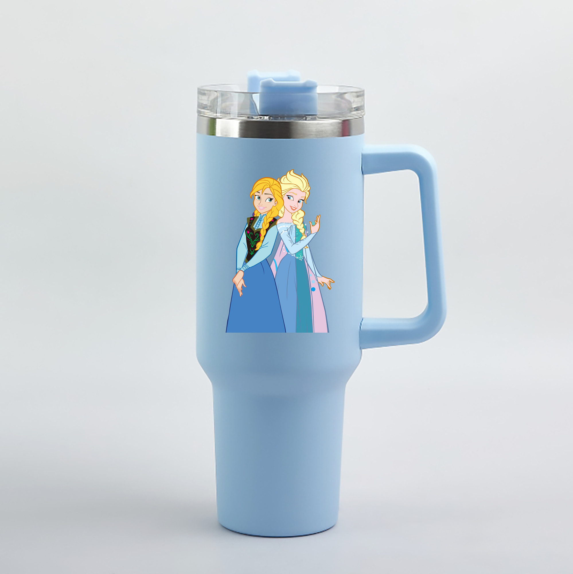 （画像用） アナと雪の女王 アンナ エルサ Frozen Anna Elsa 1200mL車用タンブラー（カラープリント）