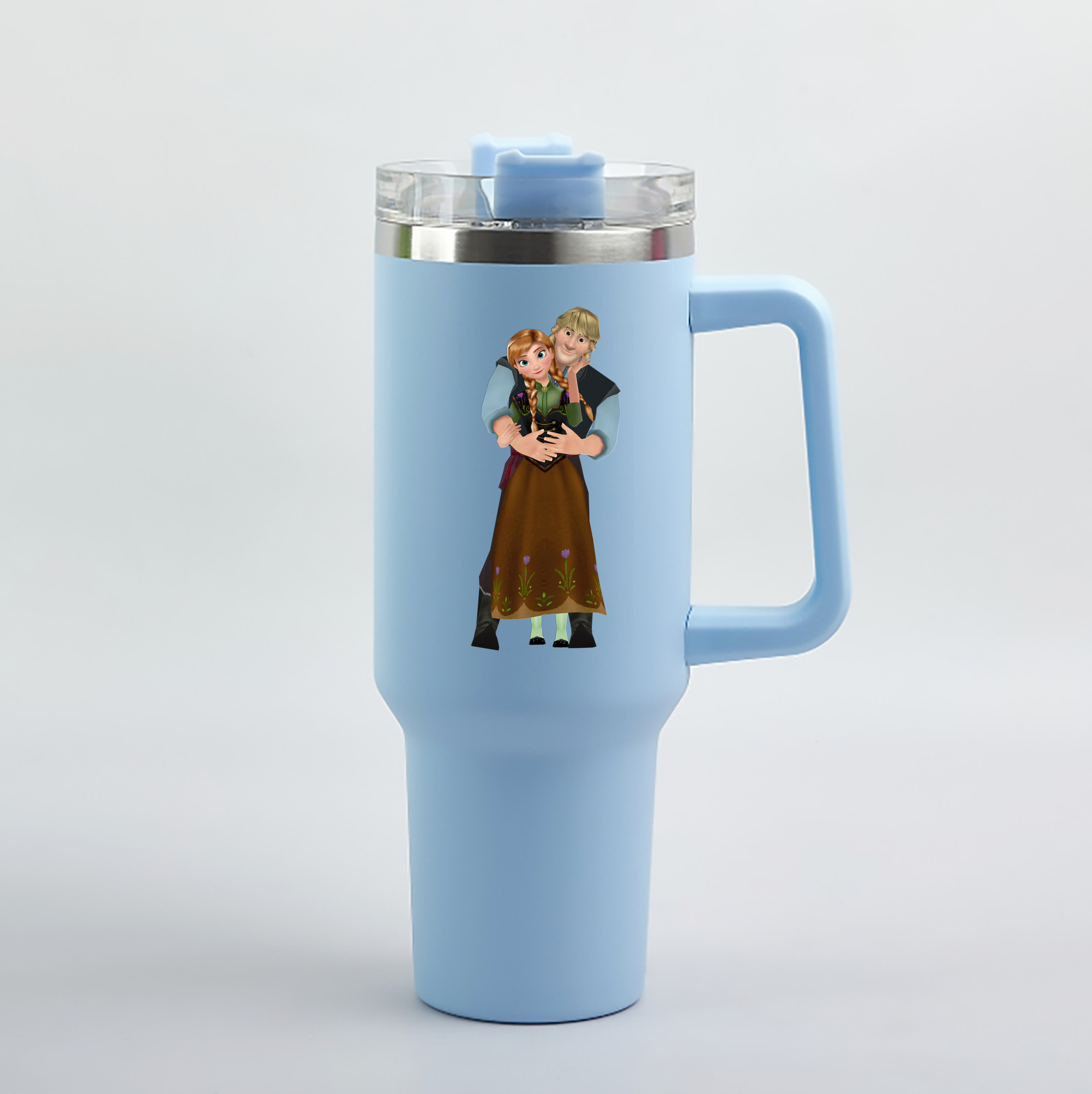 （画像用） アナと雪の女王 アンナ エルサ Frozen Anna Elsa 1200mL車用タンブラー（カラープリント）