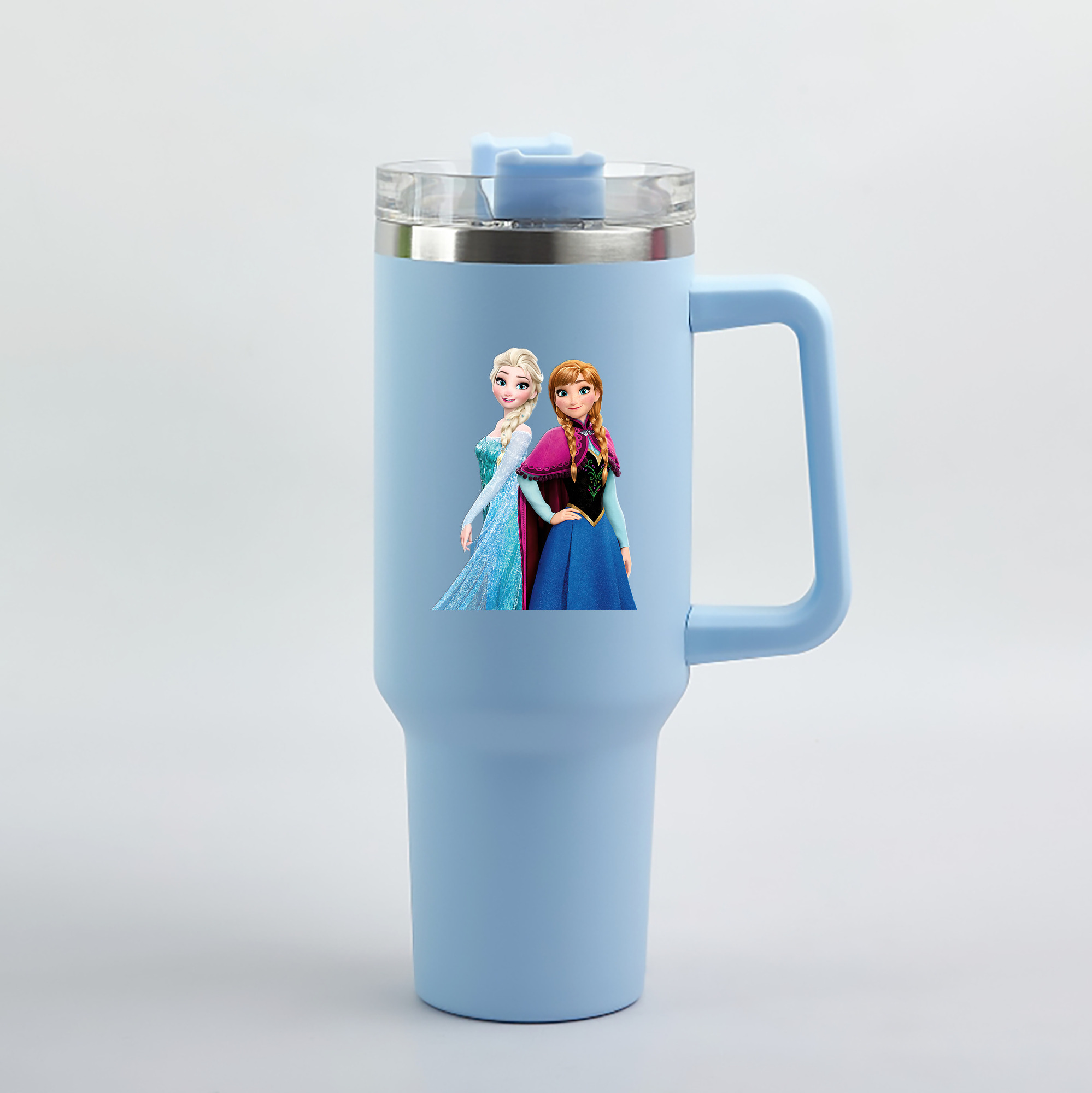 （画像用） アナと雪の女王 アンナ エルサ Frozen Anna Elsa 1200mL車用タンブラー（カラープリント）