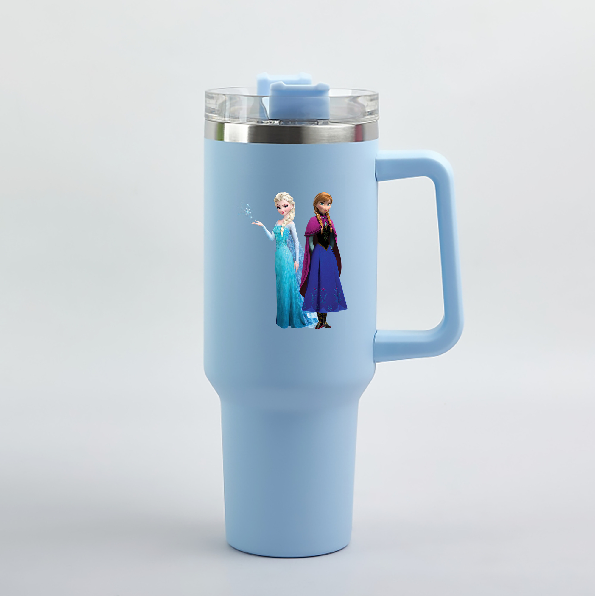 （画像用） アナと雪の女王 アンナ エルサ Frozen Anna Elsa 1200mL車用タンブラー（カラープリント）