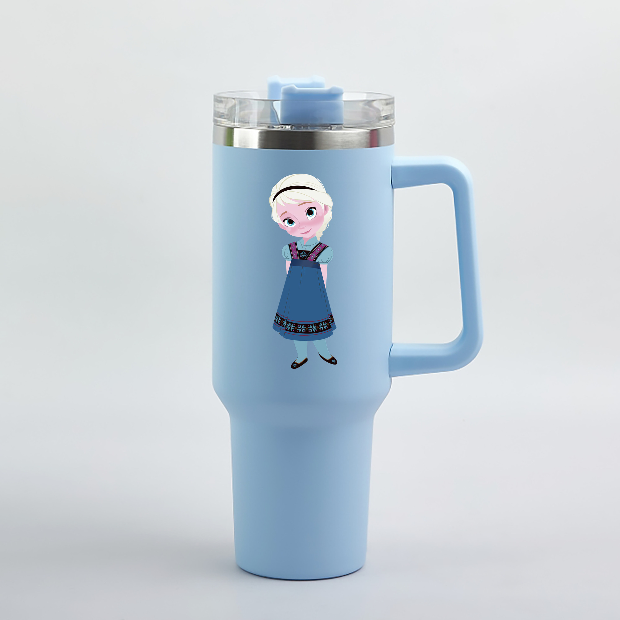 （画像用） アナと雪の女王 アンナ エルサ Frozen Anna Elsa 1200mL車用タンブラー（カラープリント）