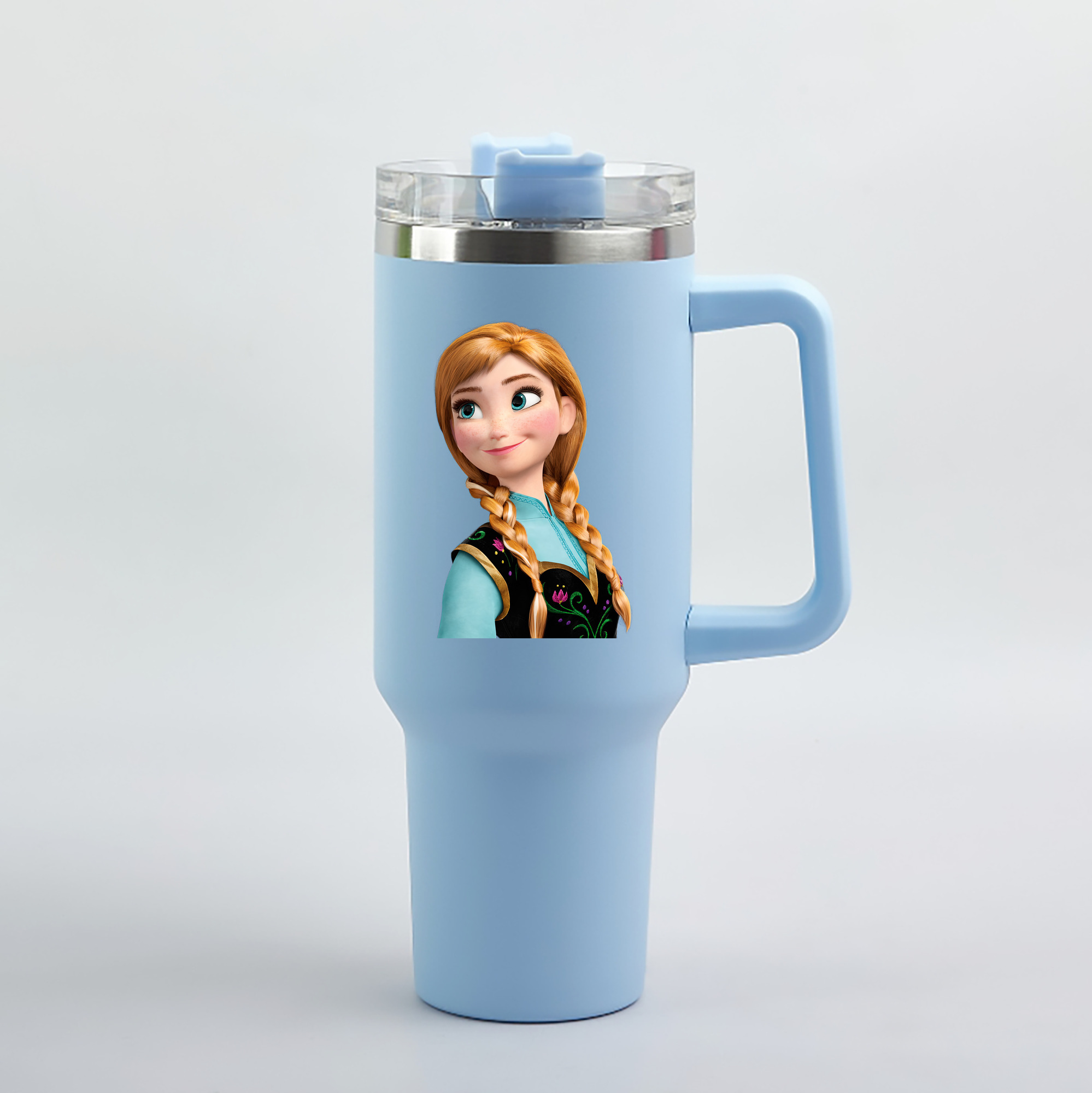 （画像用） アナと雪の女王 アンナ エルサ Frozen Anna Elsa 1200mL車用タンブラー（カラープリント）