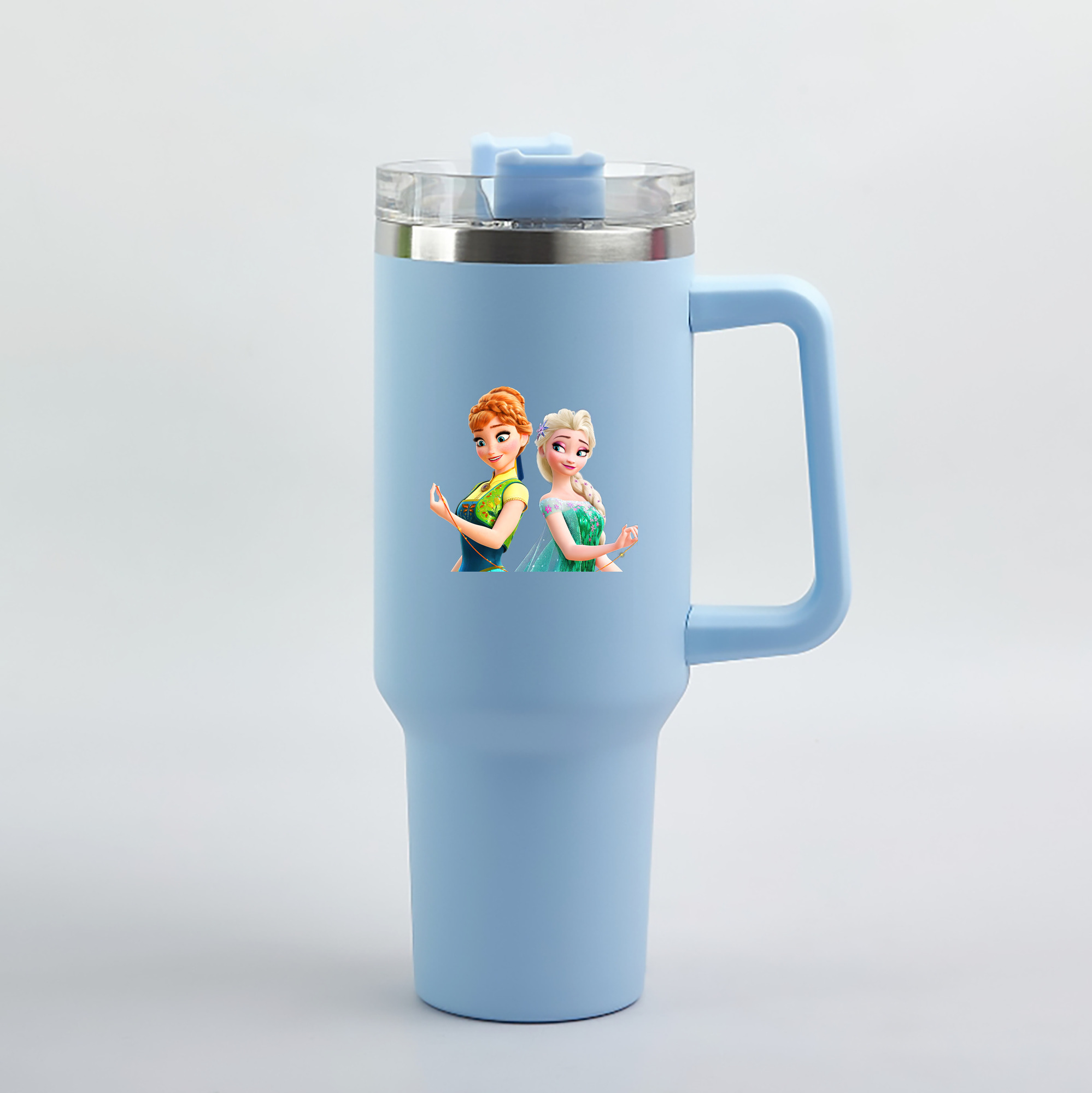 （画像用） アナと雪の女王 アンナ エルサ Frozen Anna Elsa 1200mL車用タンブラー（カラープリント）