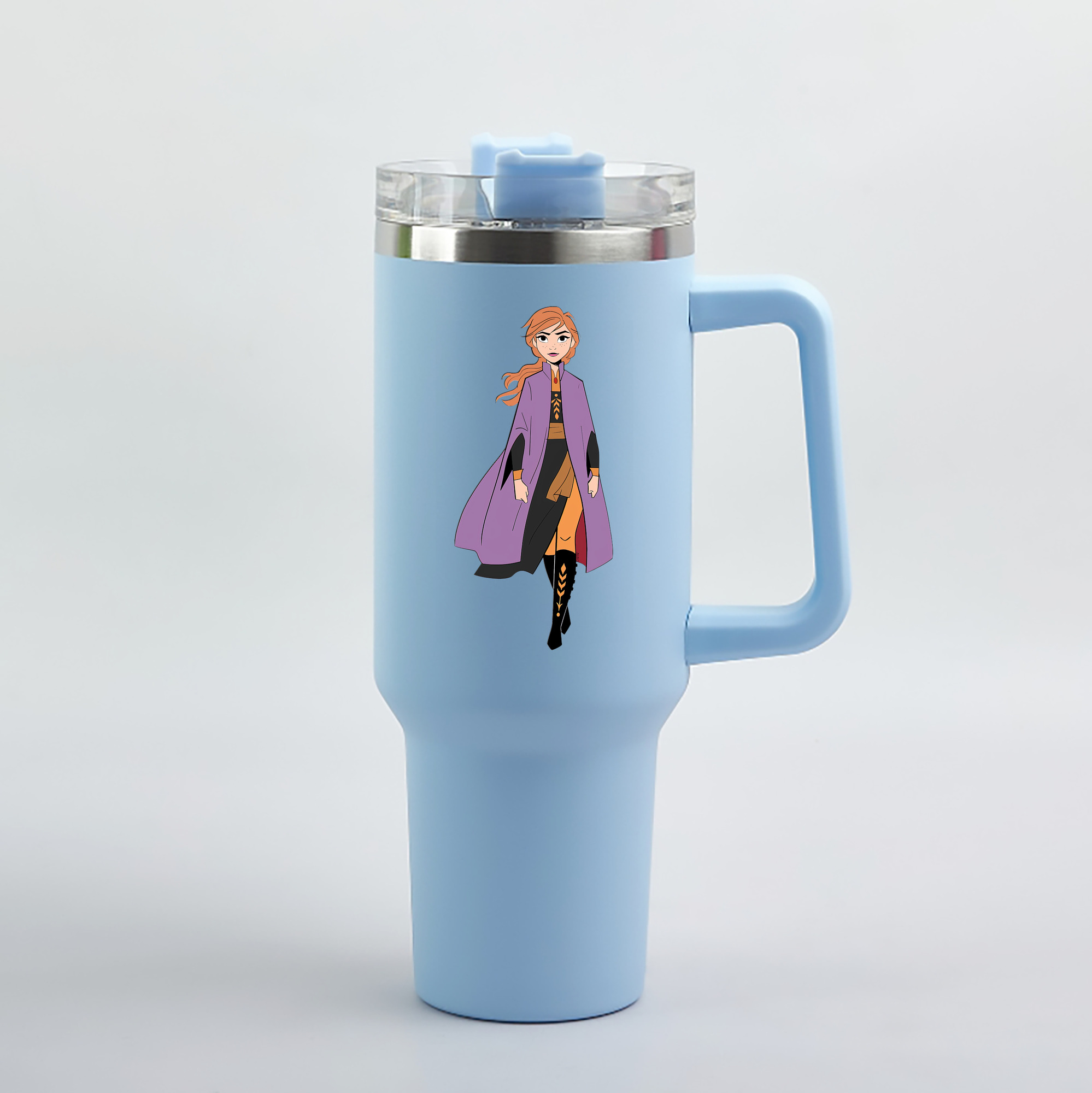 （画像用） アナと雪の女王 アンナ エルサ Frozen Anna Elsa 1200mL車用タンブラー（カラープリント）