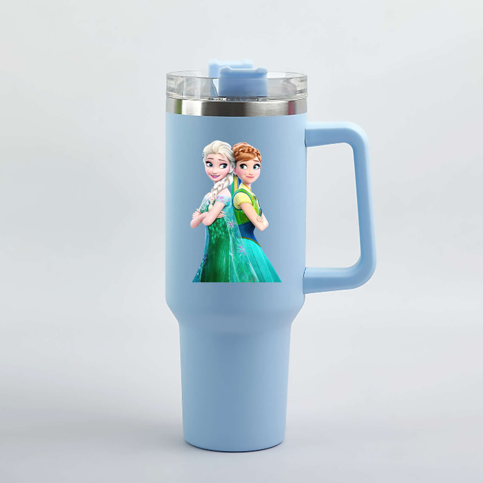 （画像用） アナと雪の女王 アンナ エルサ Frozen Anna Elsa 1200mL車用タンブラー（カラープリント）