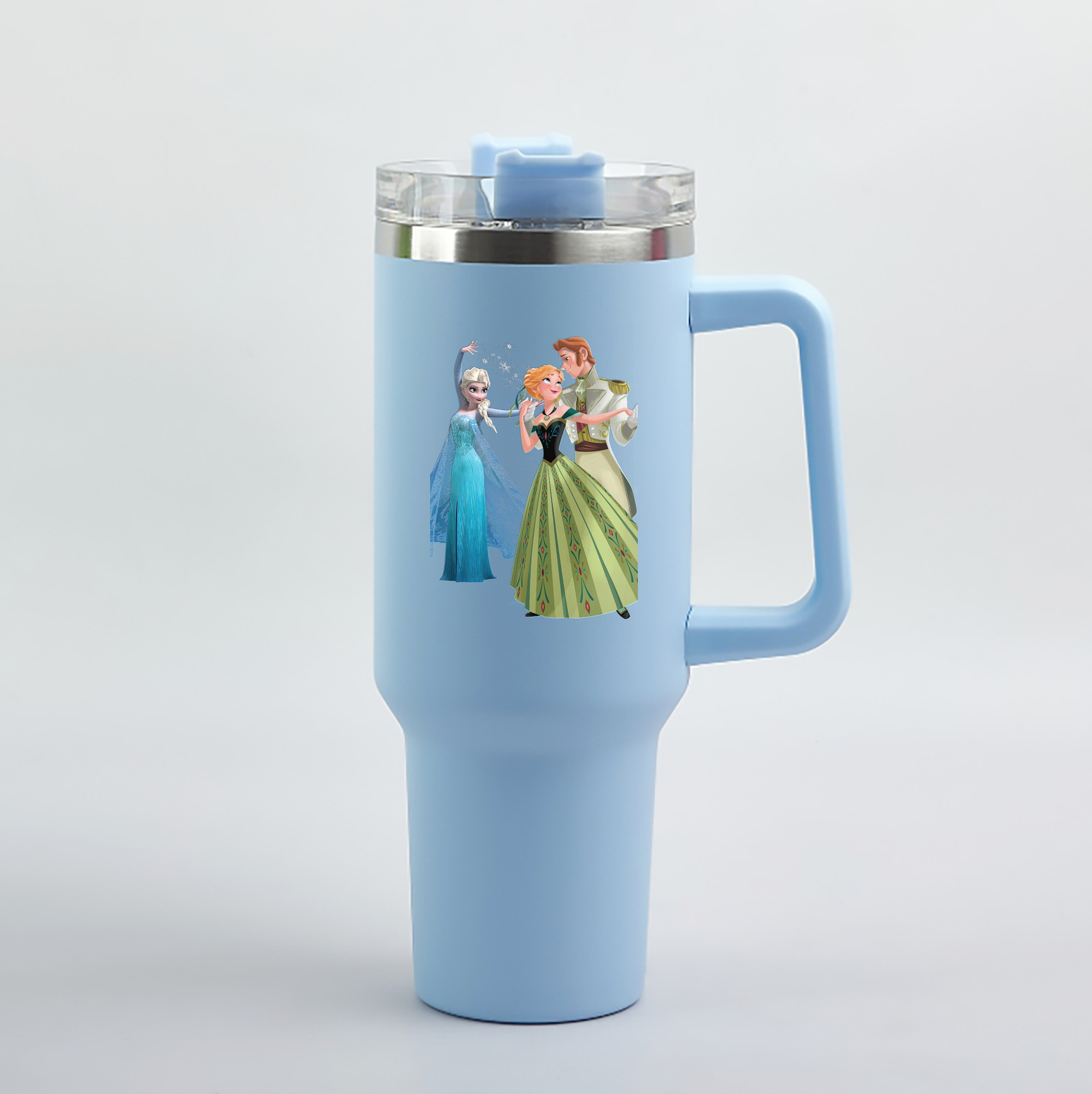 （画像用） アナと雪の女王 アンナ エルサ Frozen Anna Elsa 1200mL車用タンブラー（カラープリント）