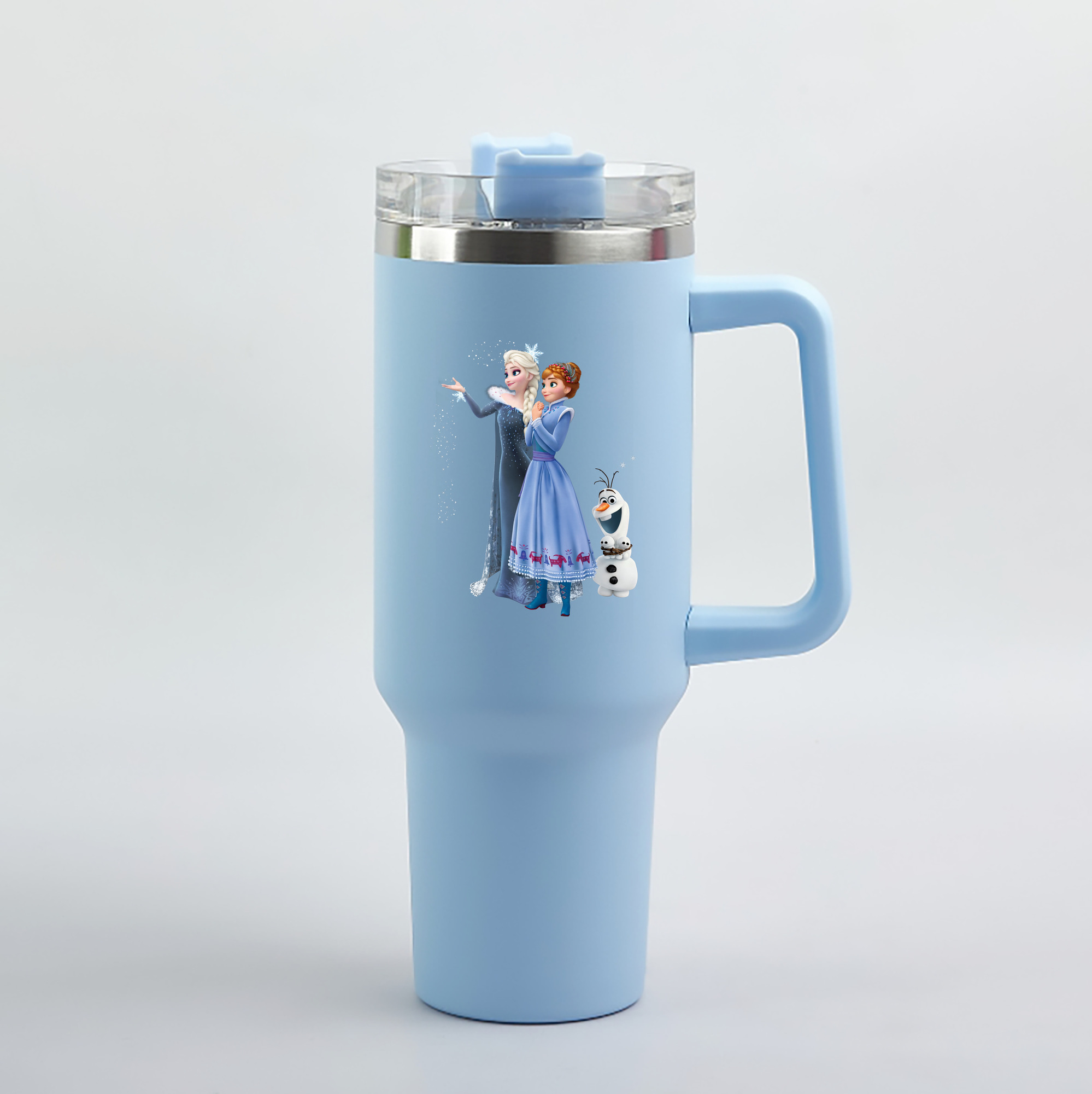 （画像用） アナと雪の女王 アンナ エルサ Frozen Anna Elsa 1200mL車用タンブラー（カラープリント）