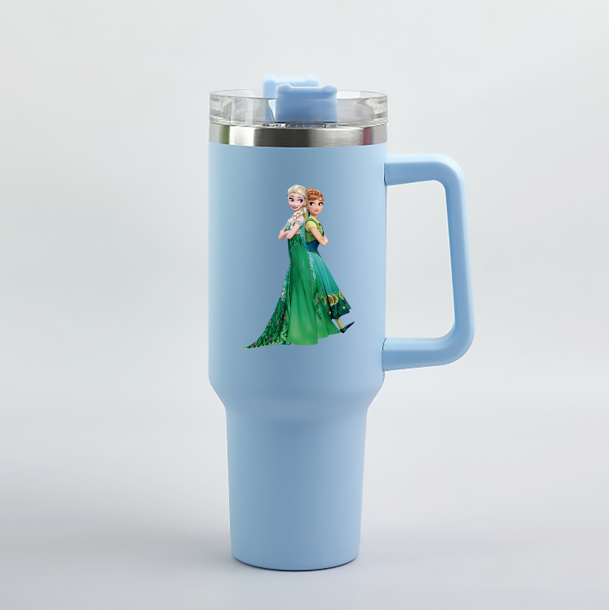 （画像用） アナと雪の女王 アンナ エルサ Frozen Anna Elsa 1200mL車用タンブラー（カラープリント）