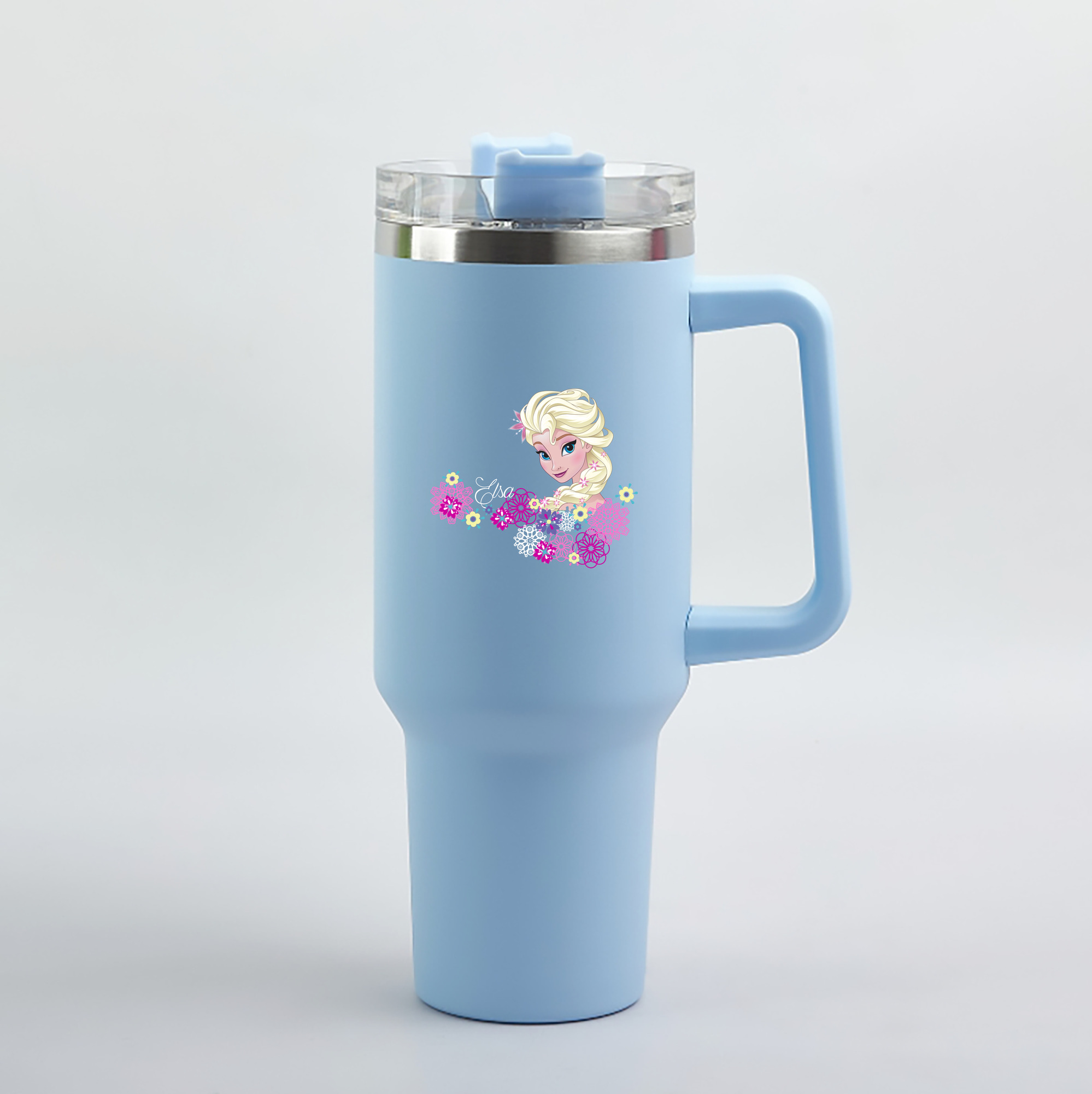 （画像用） アナと雪の女王 アンナ エルサ Frozen Anna Elsa 1200mL車用タンブラー（カラープリント）