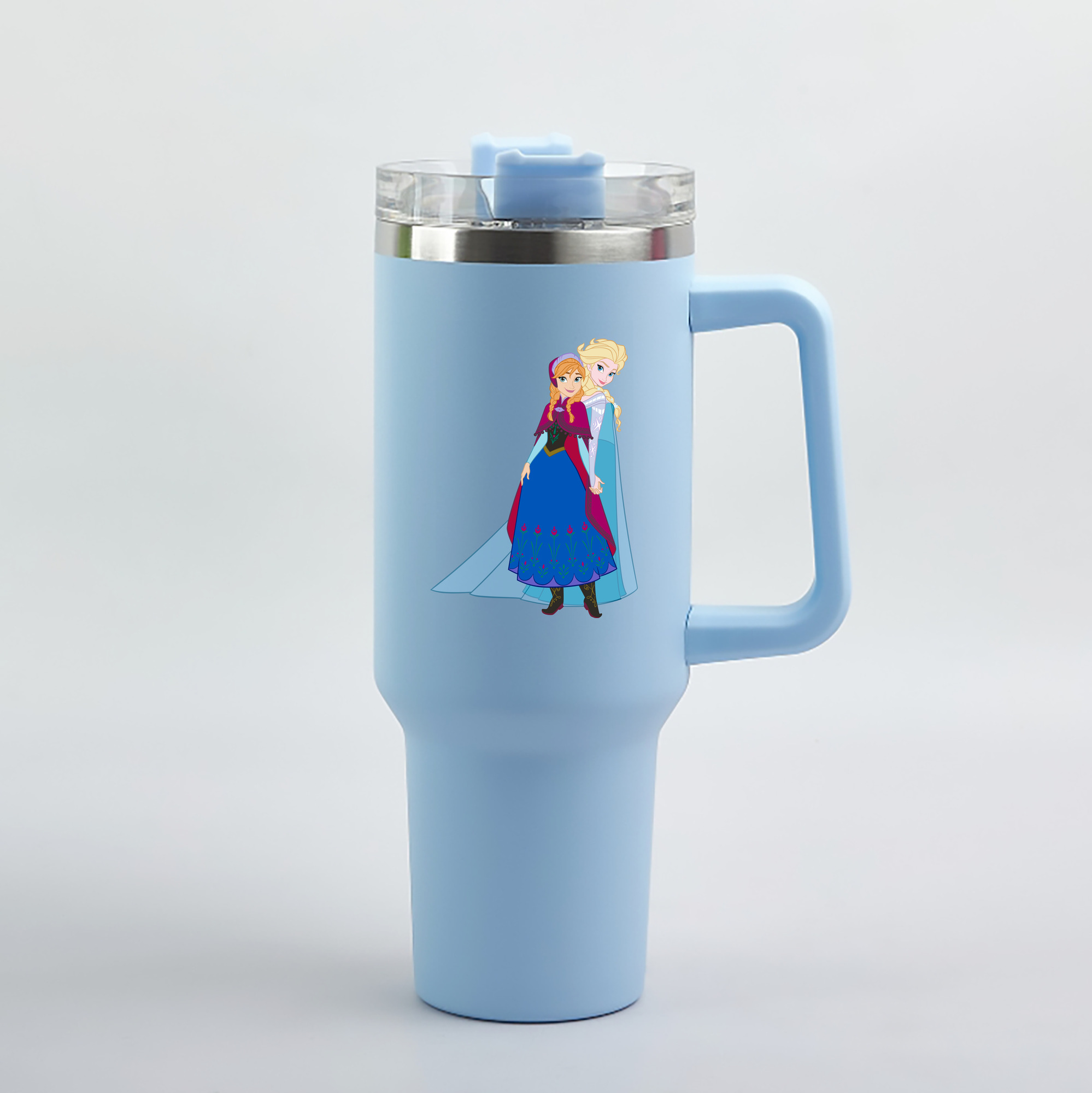 （画像用） アナと雪の女王 アンナ エルサ Frozen Anna Elsa 1200mL車用タンブラー（カラープリント）