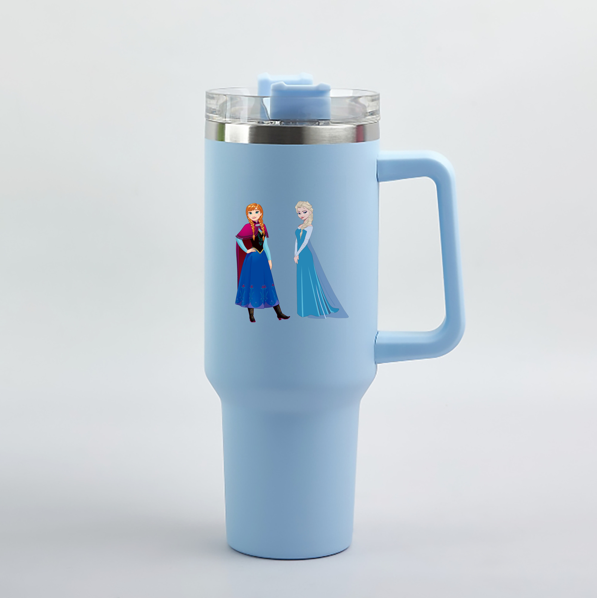 （画像用） アナと雪の女王 アンナ エルサ Frozen Anna Elsa 1200mL車用タンブラー（カラープリント）