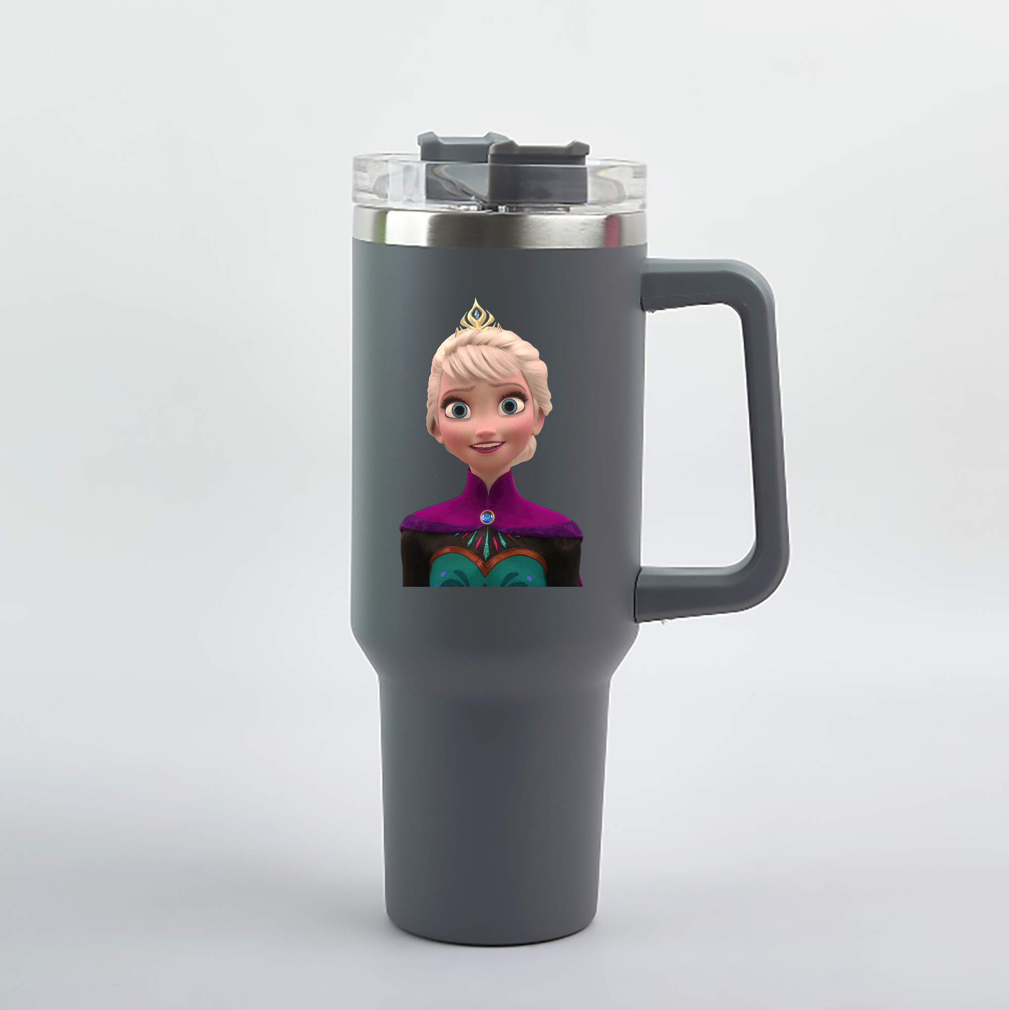 （画像用） アナと雪の女王 アンナ エルサ Frozen Anna Elsa 1200mL車用タンブラー（カラープリント）