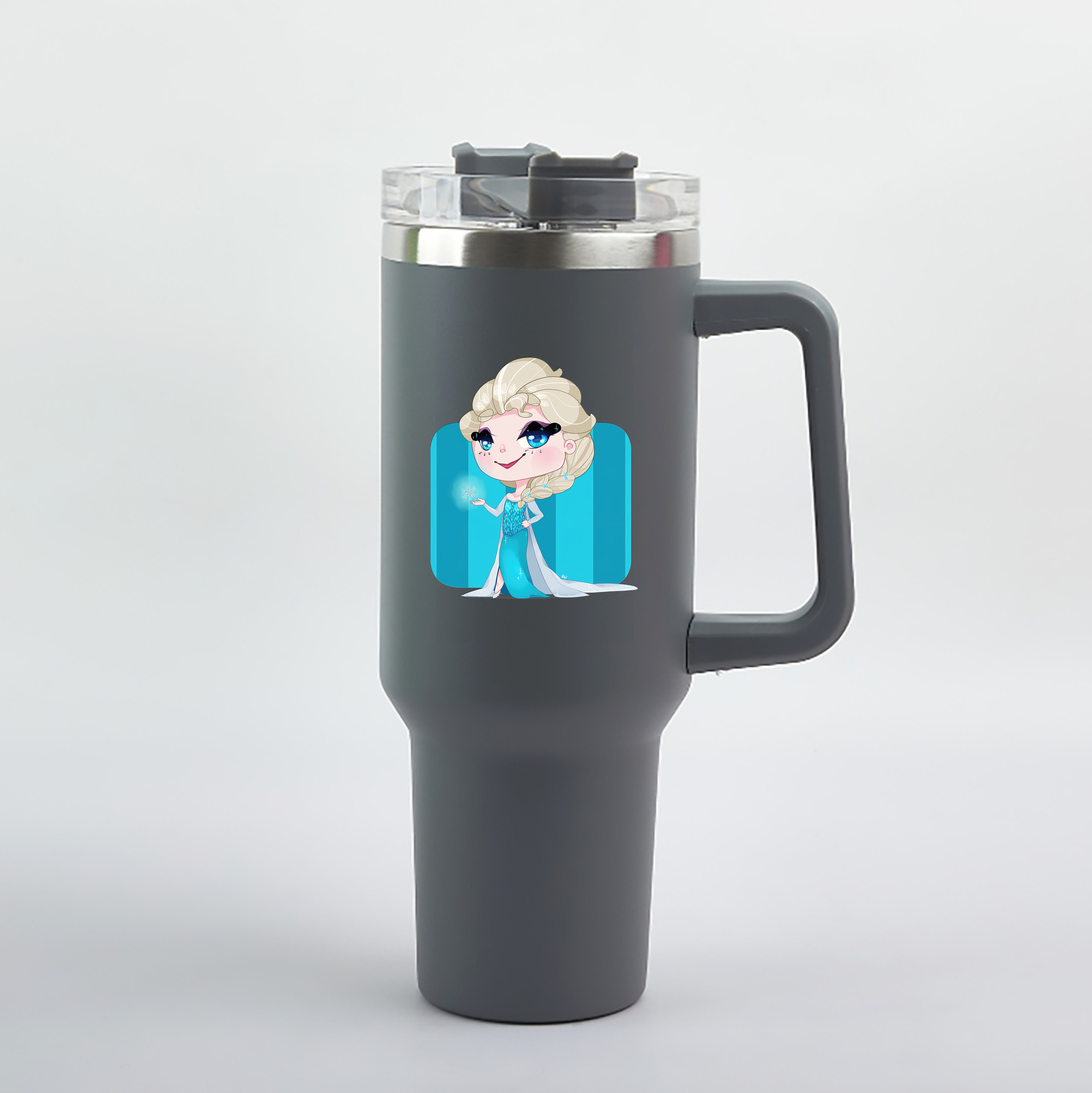 （画像用） アナと雪の女王 アンナ エルサ Frozen Anna Elsa 1200mL車用タンブラー（カラープリント）
