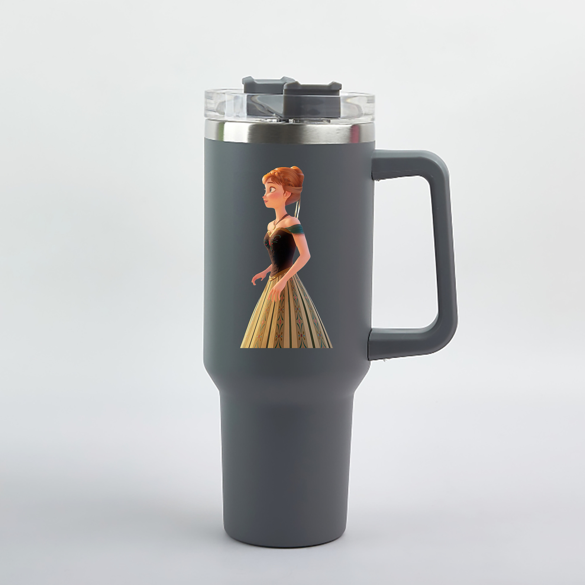 （画像用） アナと雪の女王 アンナ エルサ Frozen Anna Elsa 1200mL車用タンブラー（カラープリント）