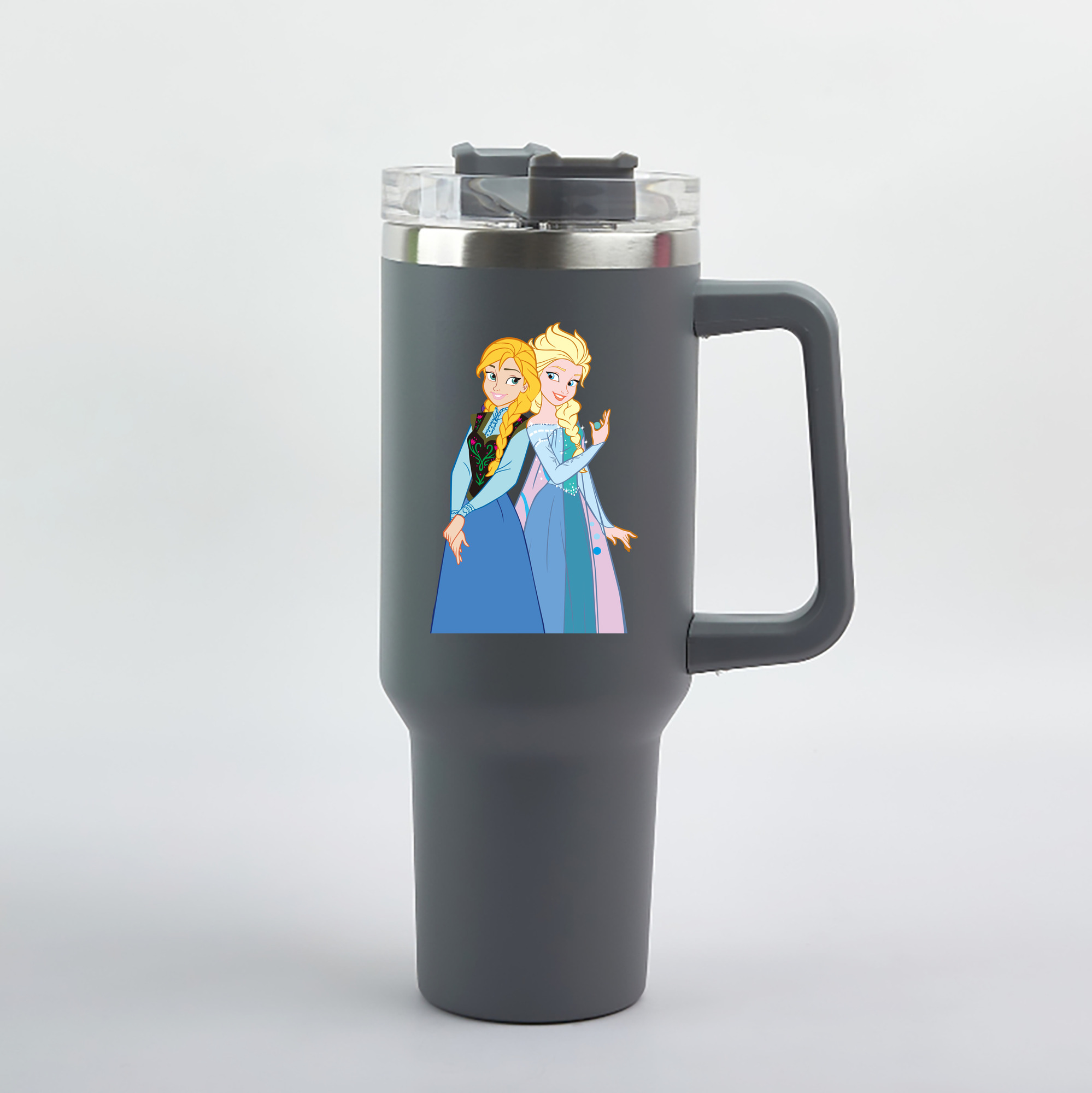 （画像用） アナと雪の女王 アンナ エルサ Frozen Anna Elsa 1200mL車用タンブラー（カラープリント）