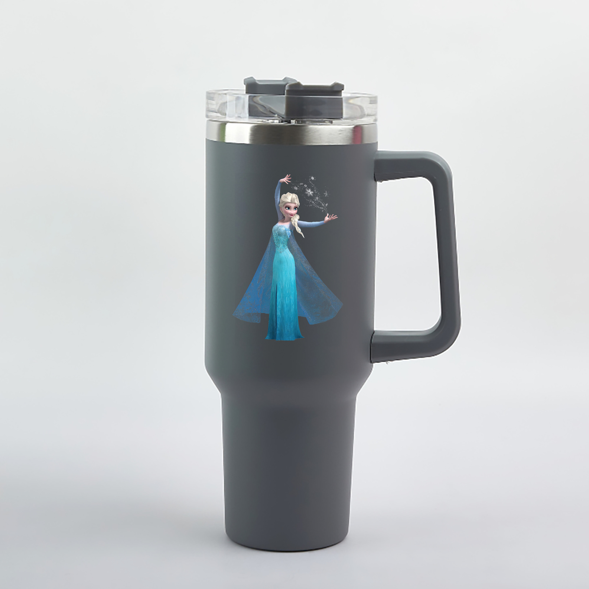 （画像用） アナと雪の女王 アンナ エルサ Frozen Anna Elsa 1200mL車用タンブラー（カラープリント）