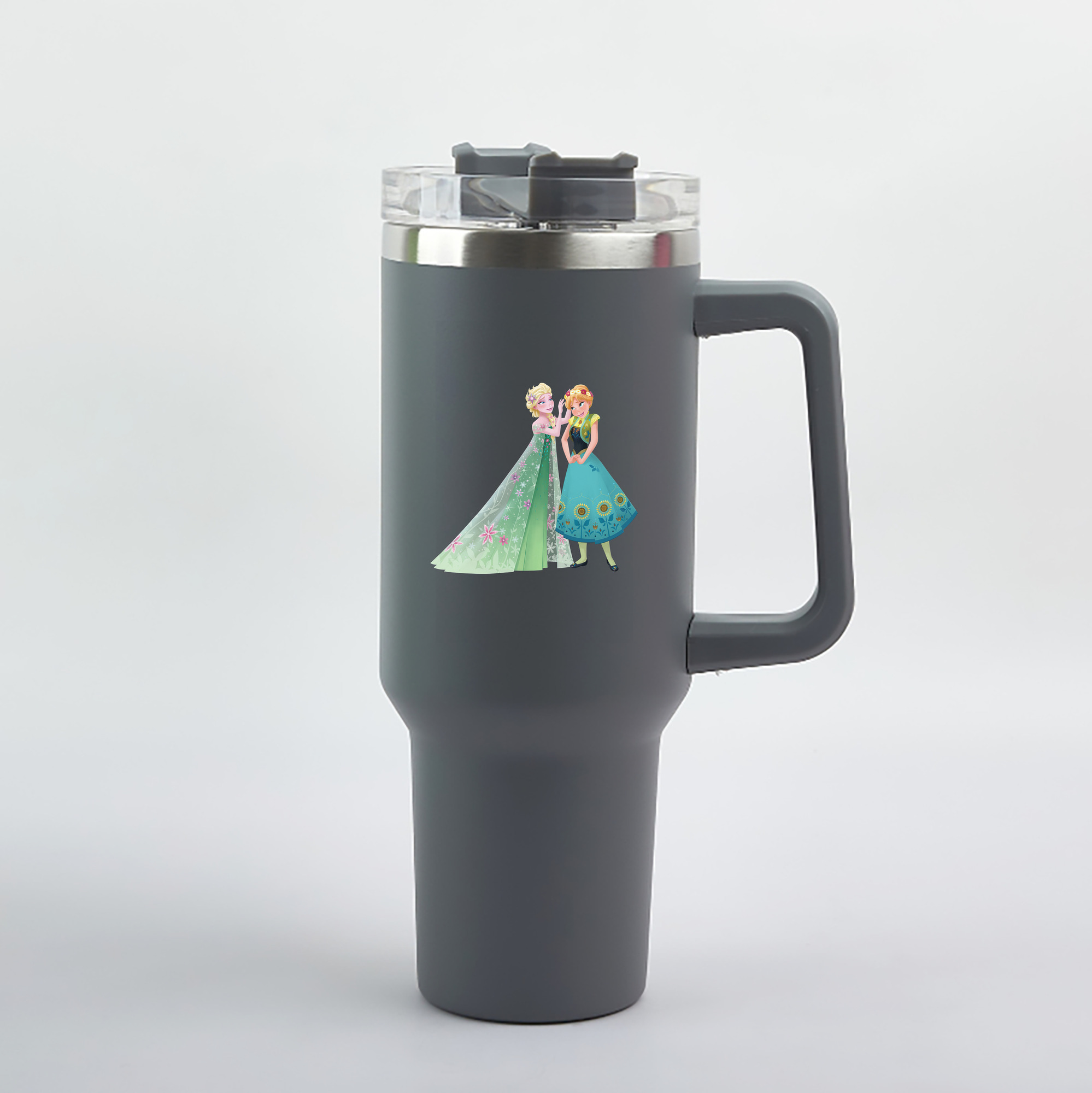 （画像用） アナと雪の女王 アンナ エルサ Frozen Anna Elsa 1200mL車用タンブラー（カラープリント）