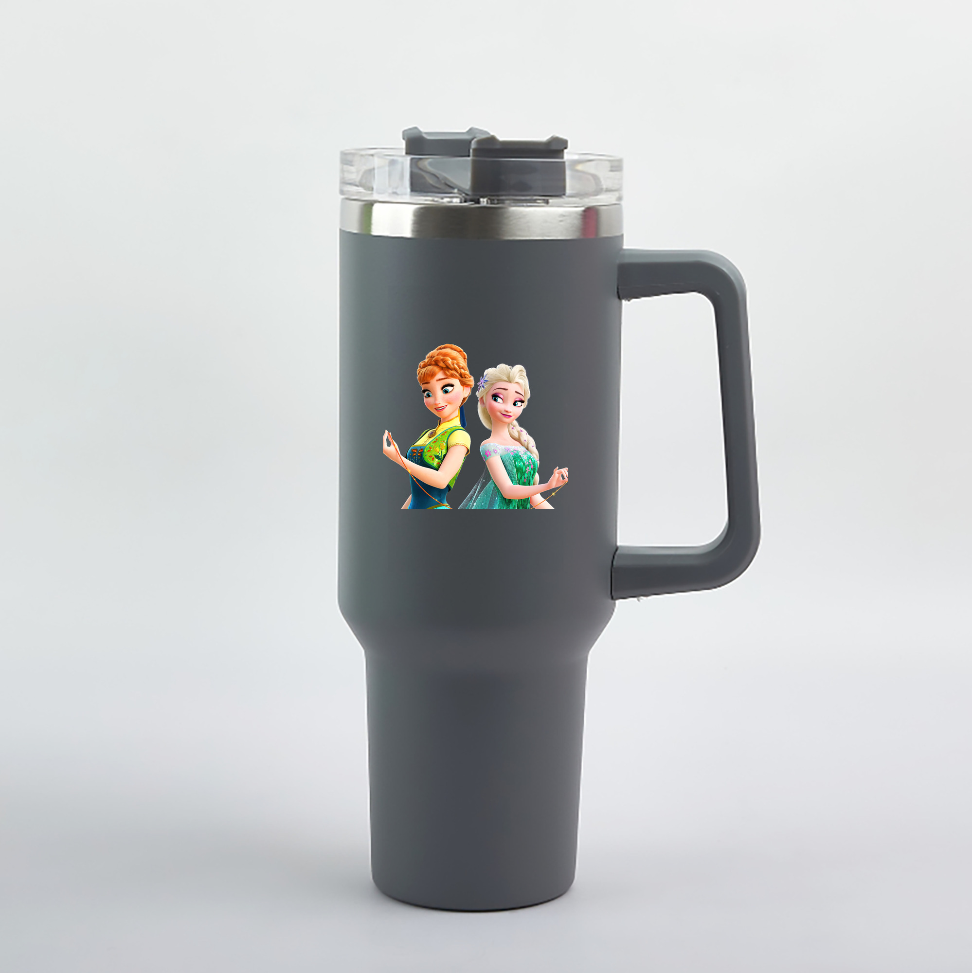 （画像用） アナと雪の女王 アンナ エルサ Frozen Anna Elsa 1200mL車用タンブラー（カラープリント）
