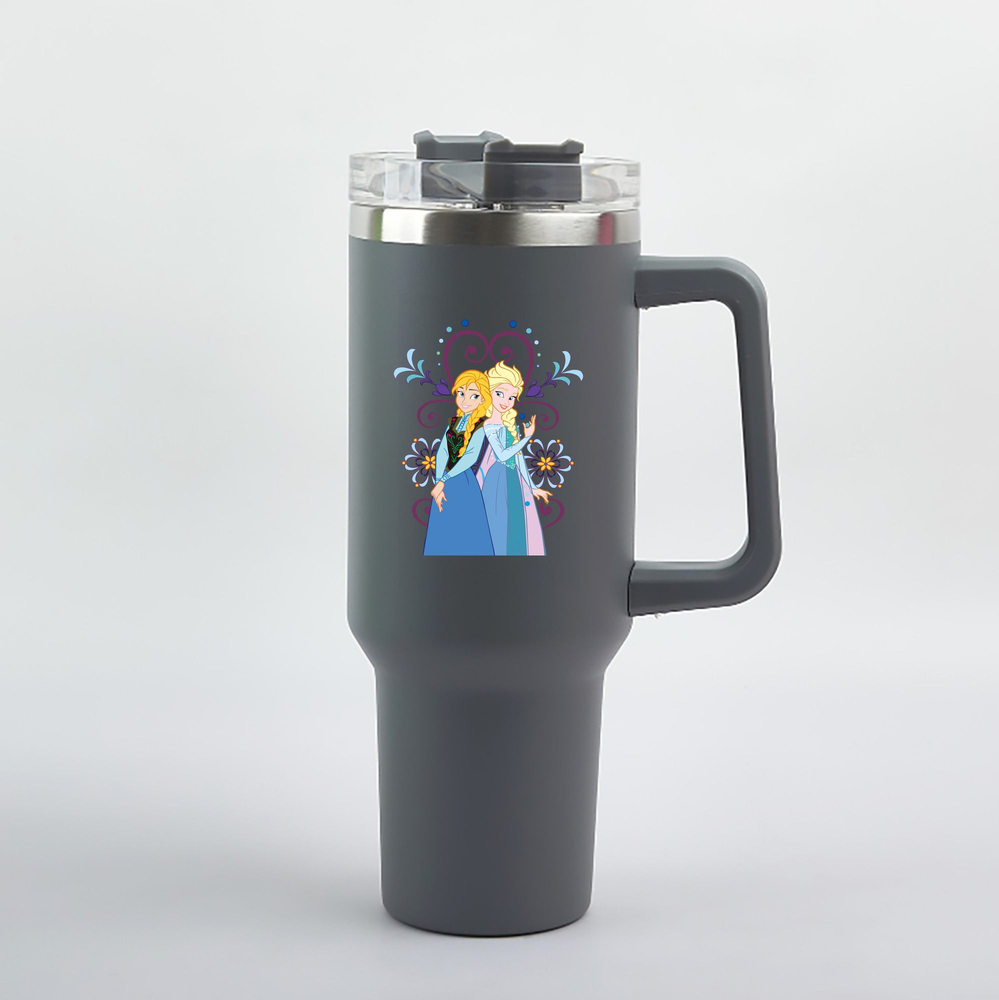 （画像用） アナと雪の女王 アンナ エルサ Frozen Anna Elsa 1200mL車用タンブラー（カラープリント）