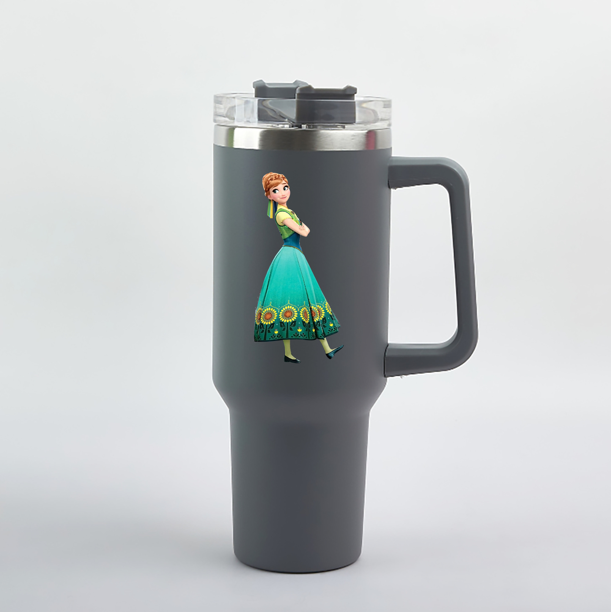 （画像用） アナと雪の女王 アンナ エルサ Frozen Anna Elsa 1200mL車用タンブラー（カラープリント）